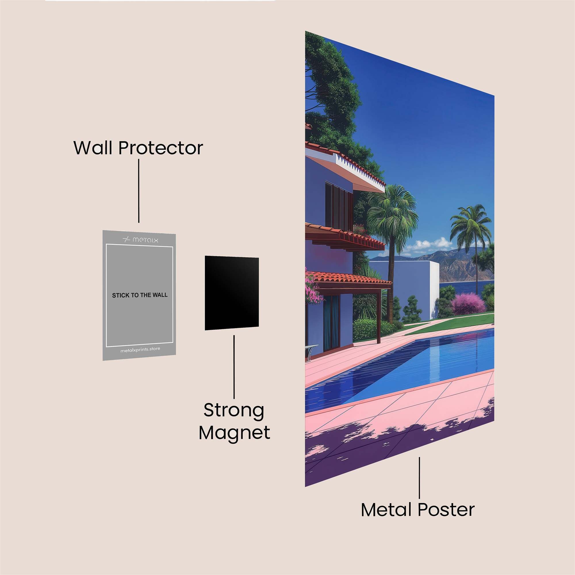 Villa Tranquil Safe Wall Magnetic / M