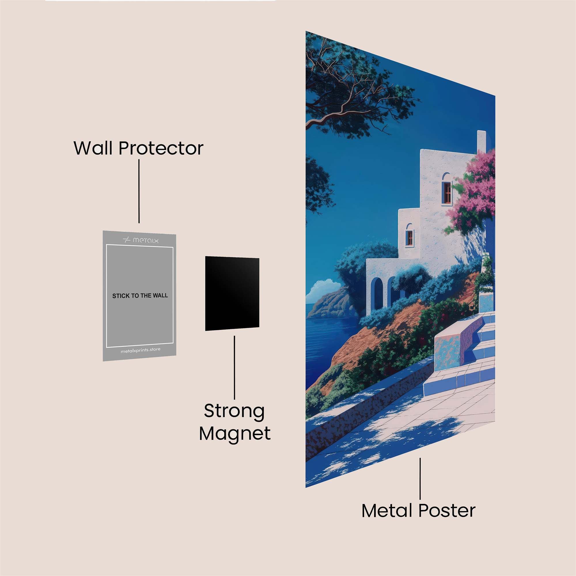 Mediterranean Serenity Safe Wall Magnetic / M