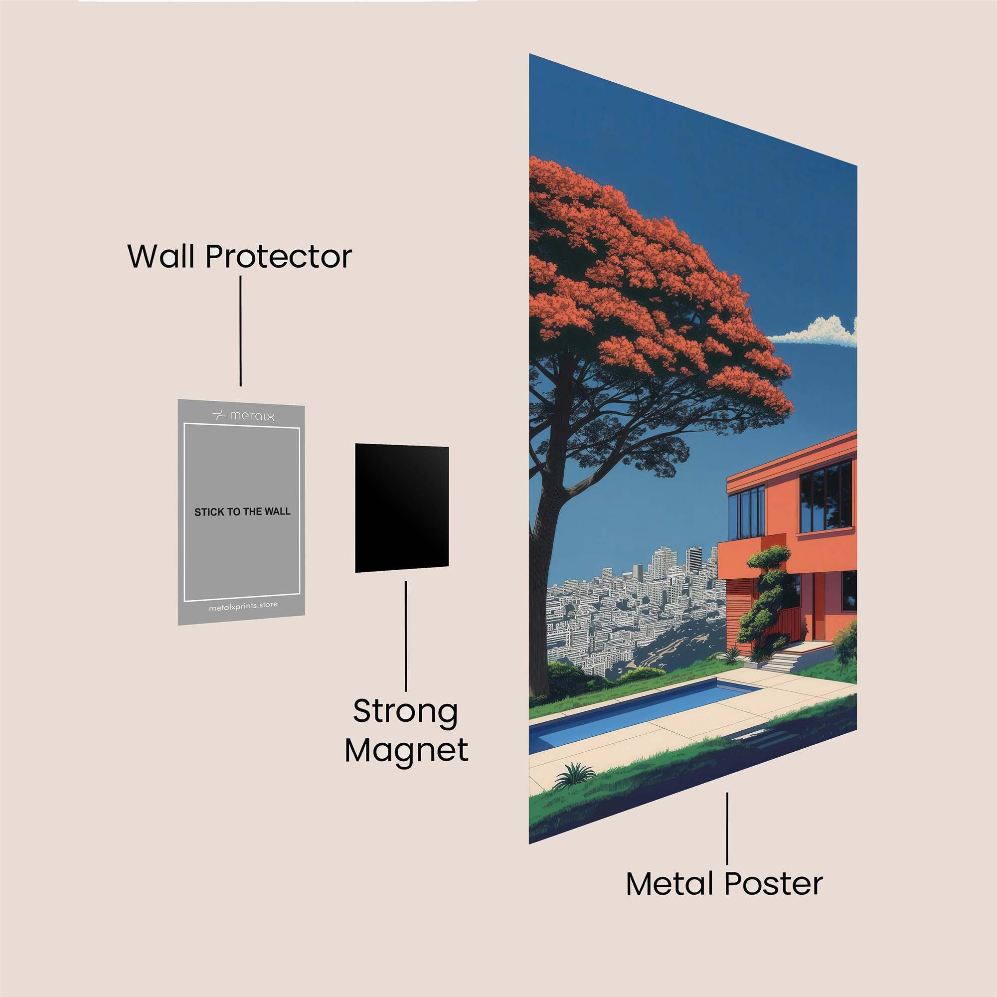 Flamehouse Serenity Safe Wall Magnetic / M