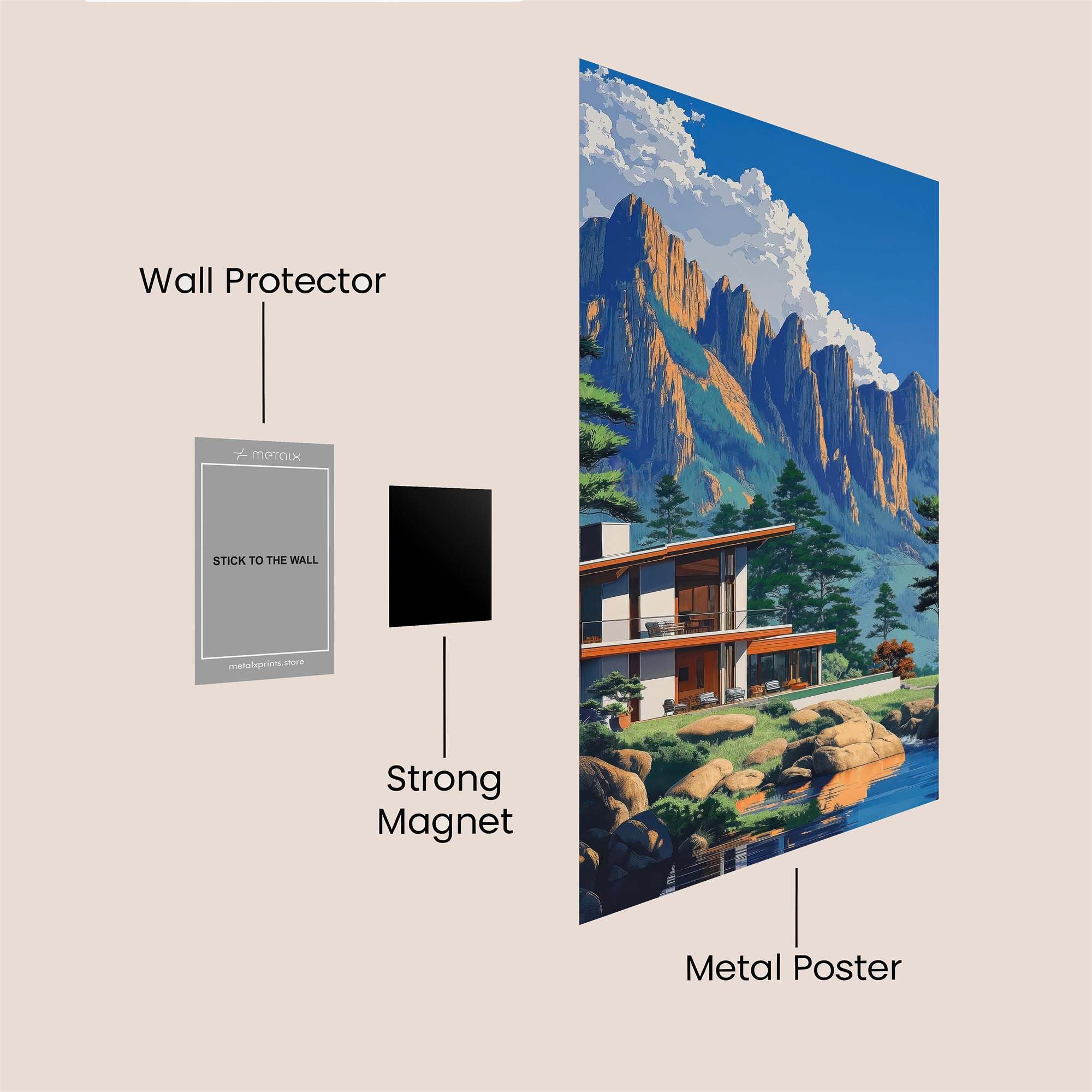 Mountain Serenity Safe Wall Magnetic / M