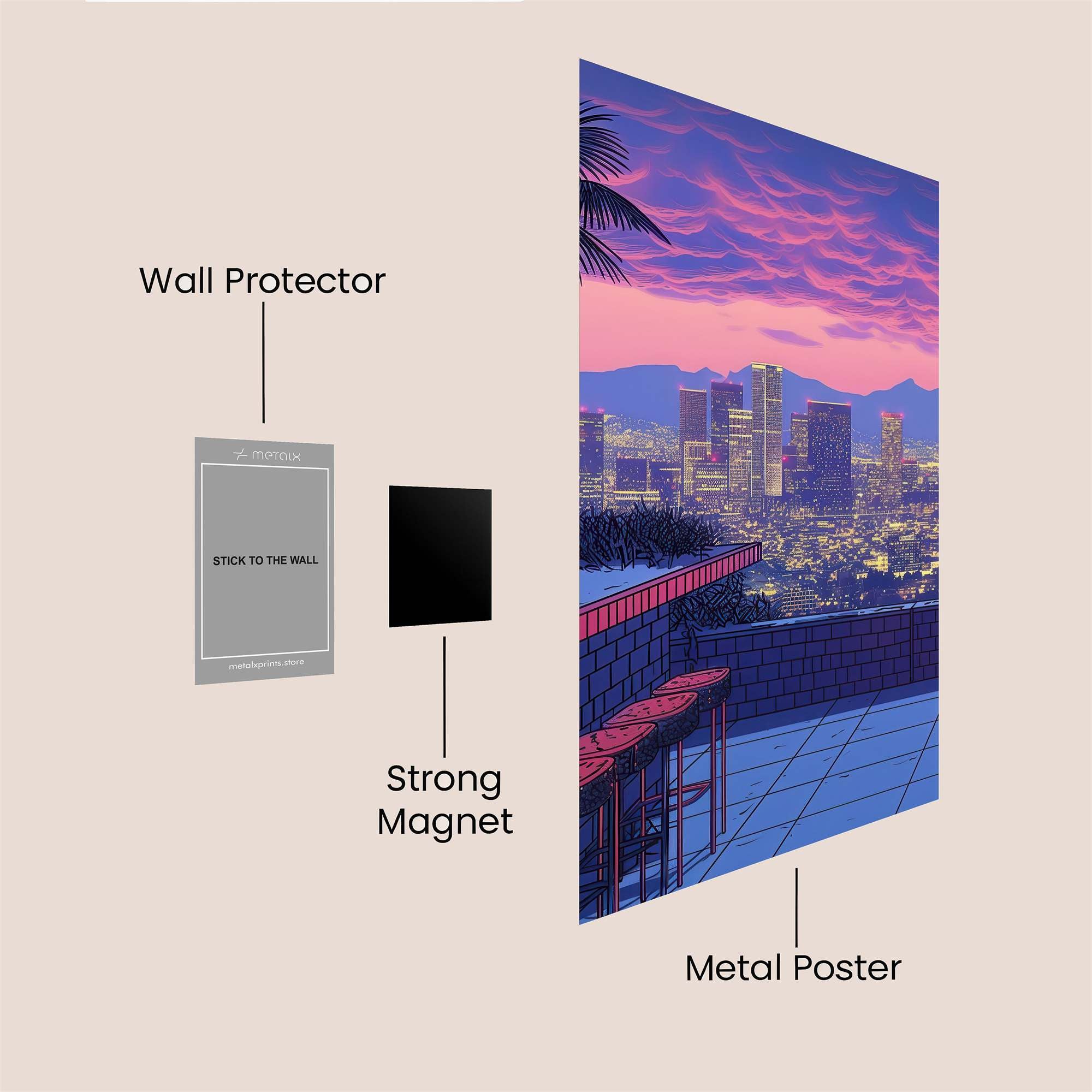 LA Dreamscape Safe Wall Magnetic / M