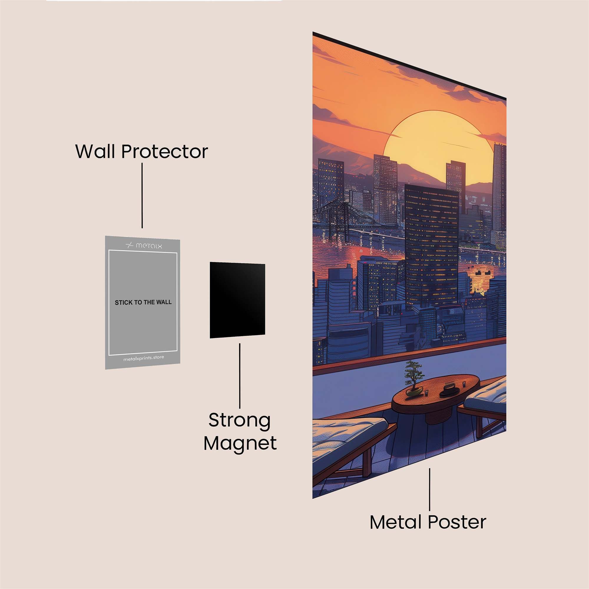 City Serenity Safe Wall Magnetic / M