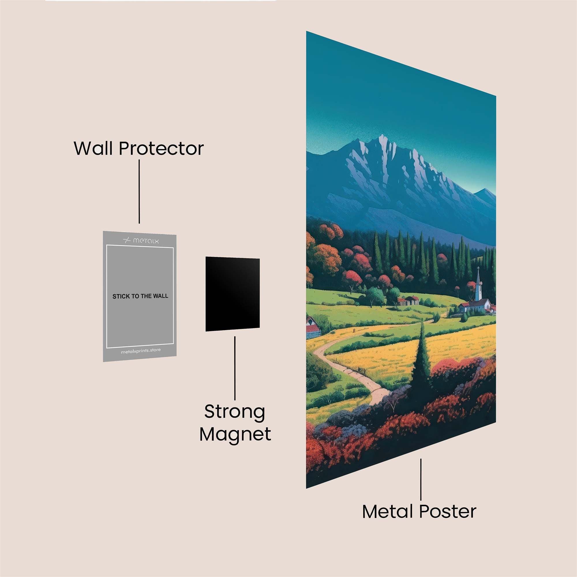 Mountain Serenity Safe Wall Magnetic / M