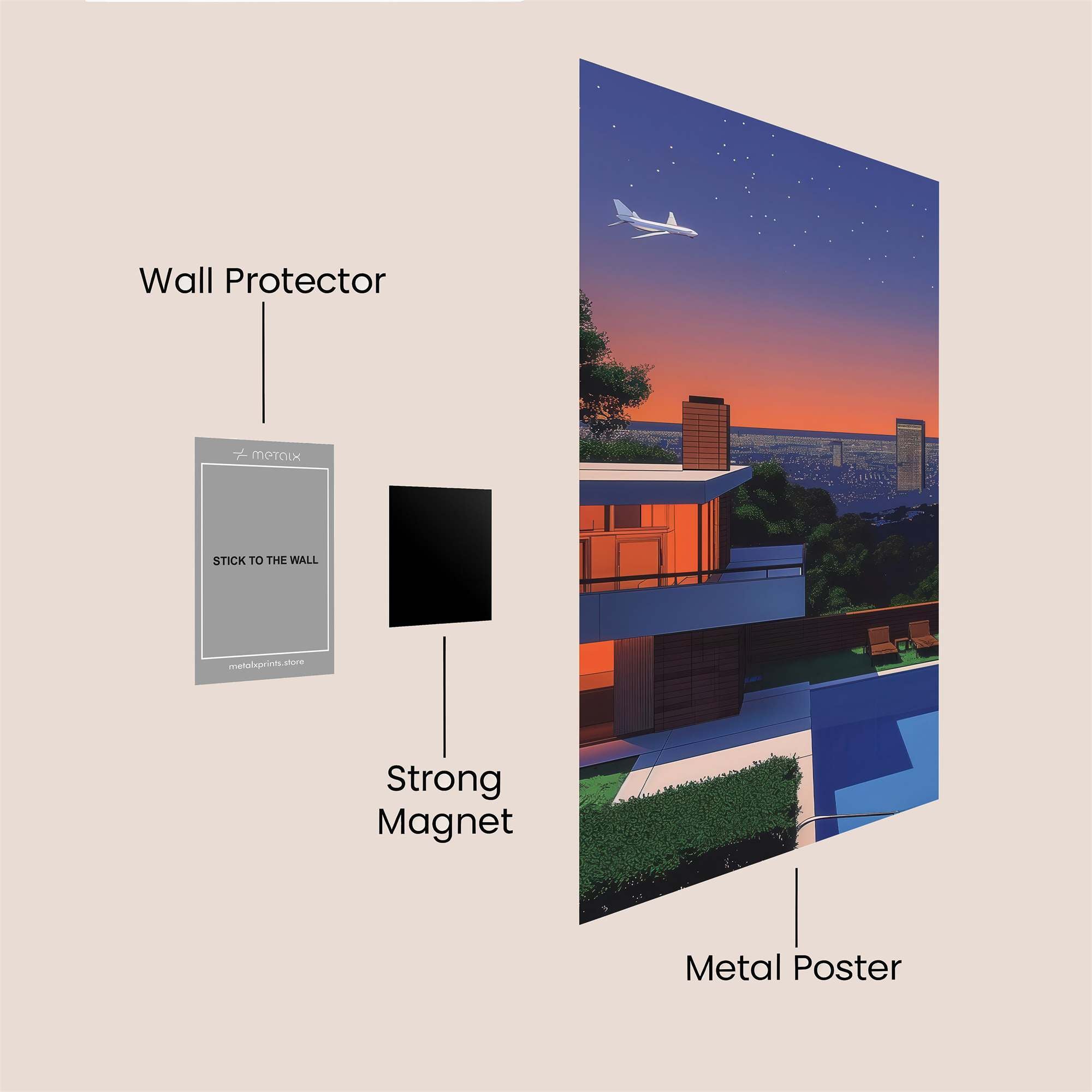 Sunset Serenity Safe Wall Magnetic / M