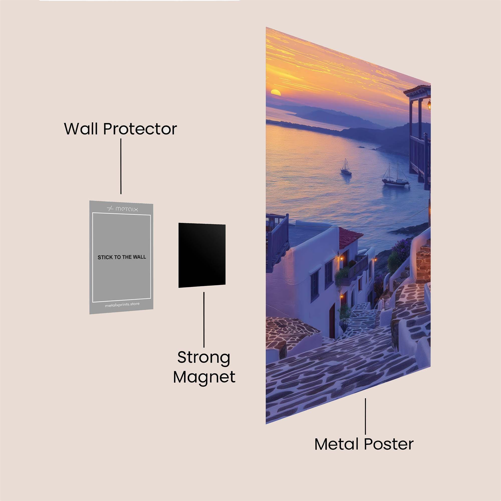 Santorini Serenity Safe Wall Magnetic / M