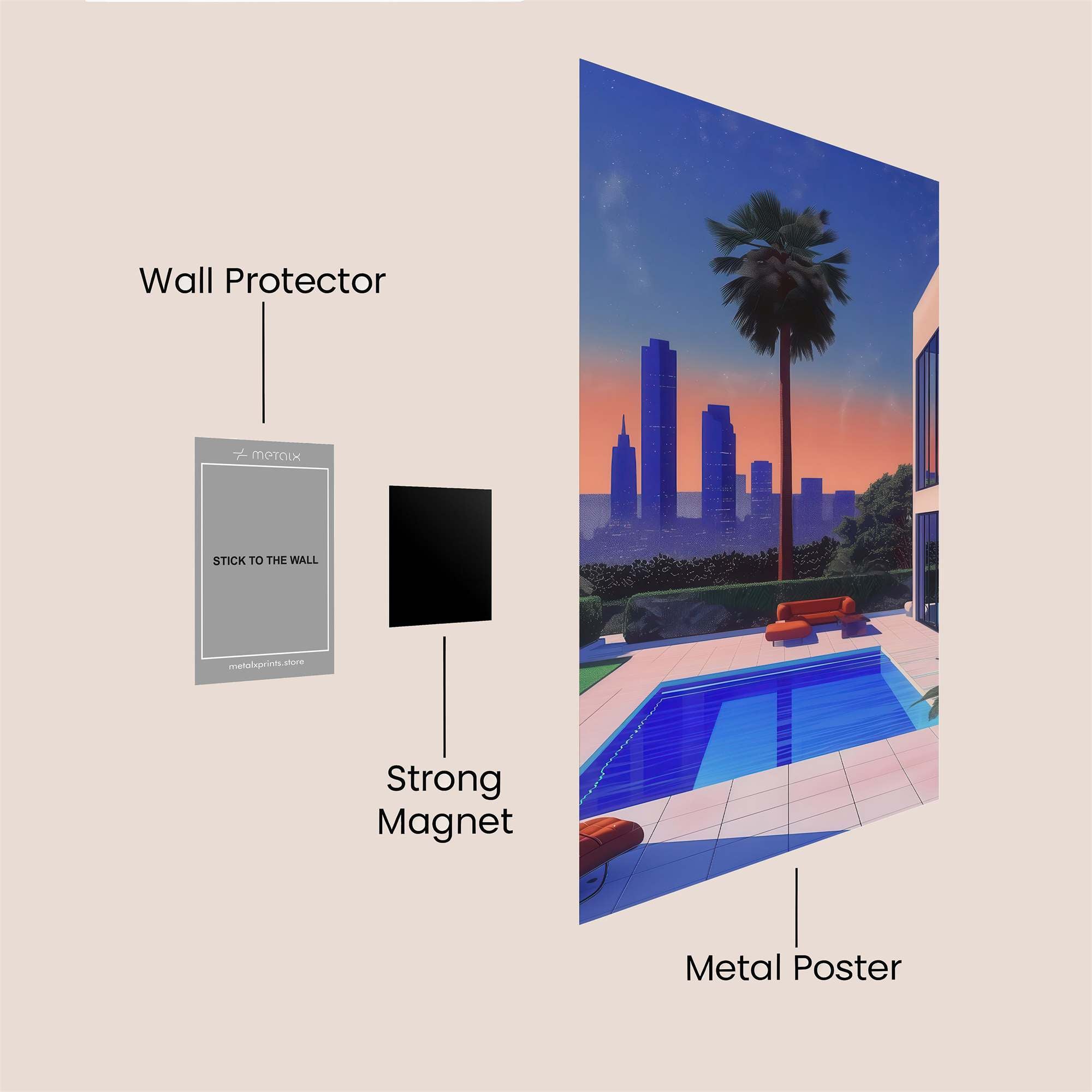 Sunset Serenity Safe Wall Magnetic / M
