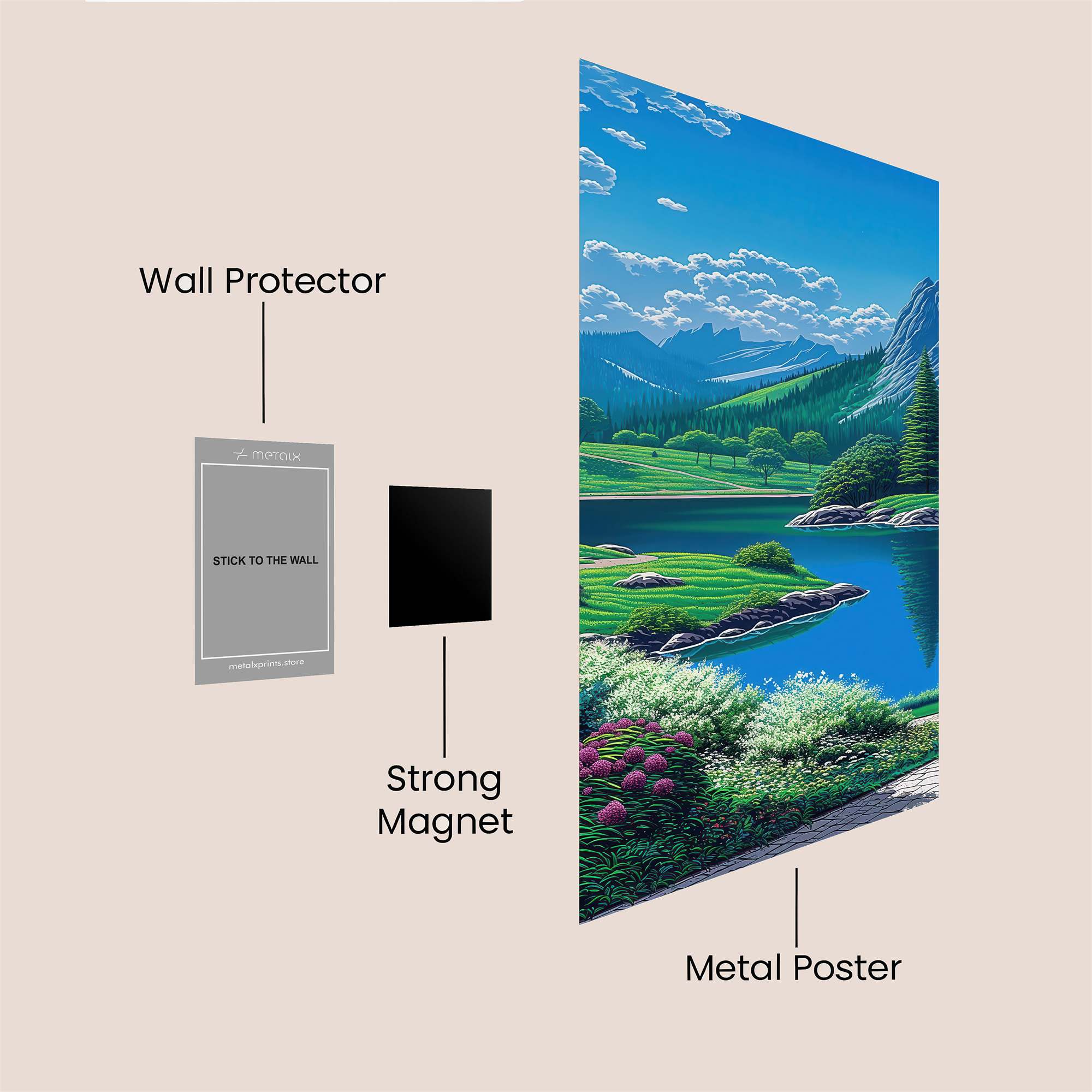 Mountain Serenity Safe Wall Magnetic / M
