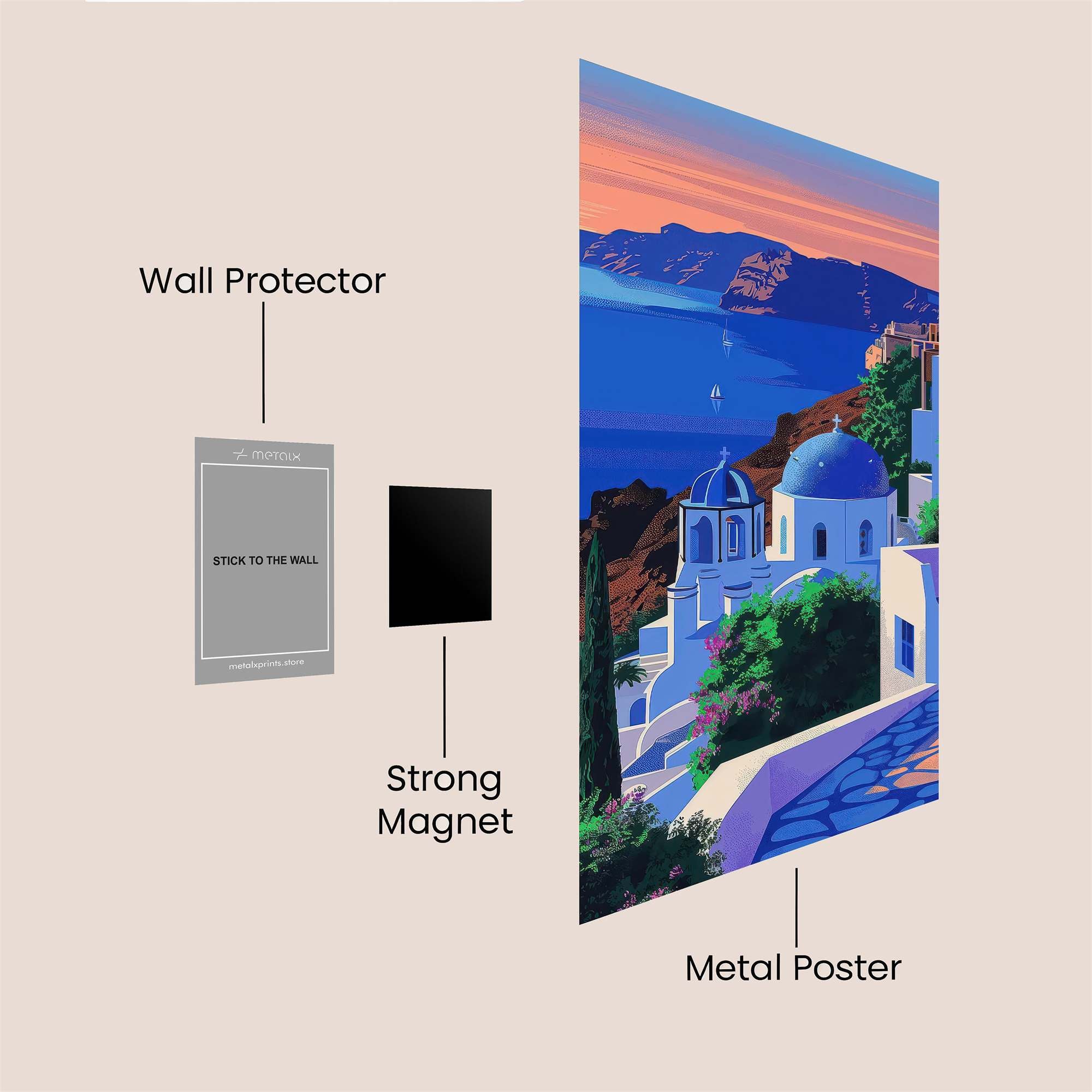 Santorini Serenity Safe Wall Magnetic / M