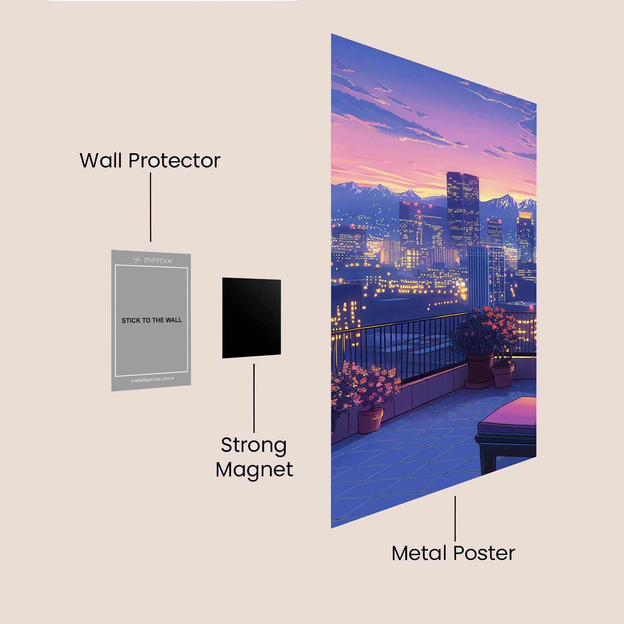City Serenity Safe Wall Magnetic / M