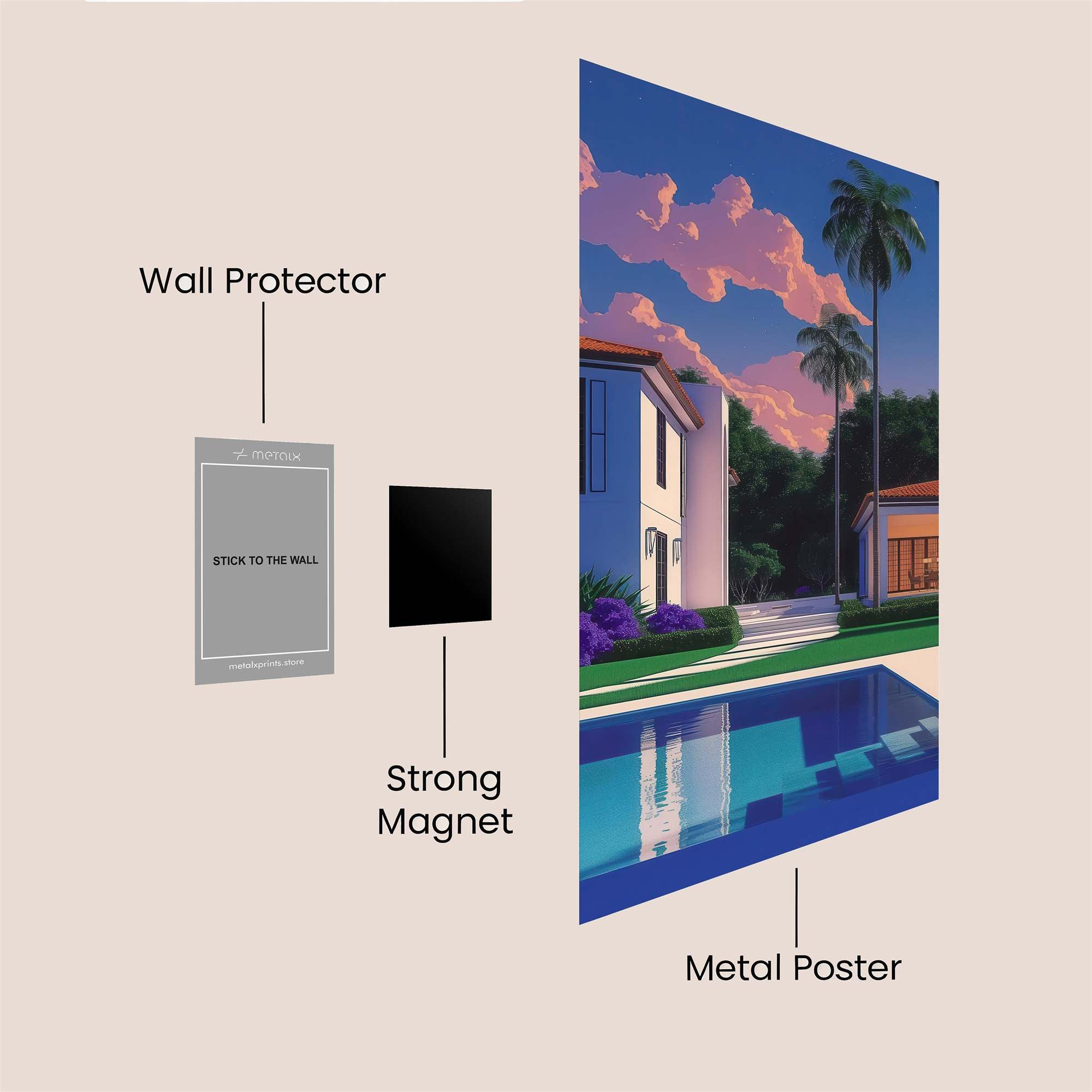 Tropical Tranquility Safe Wall Magnetic / M