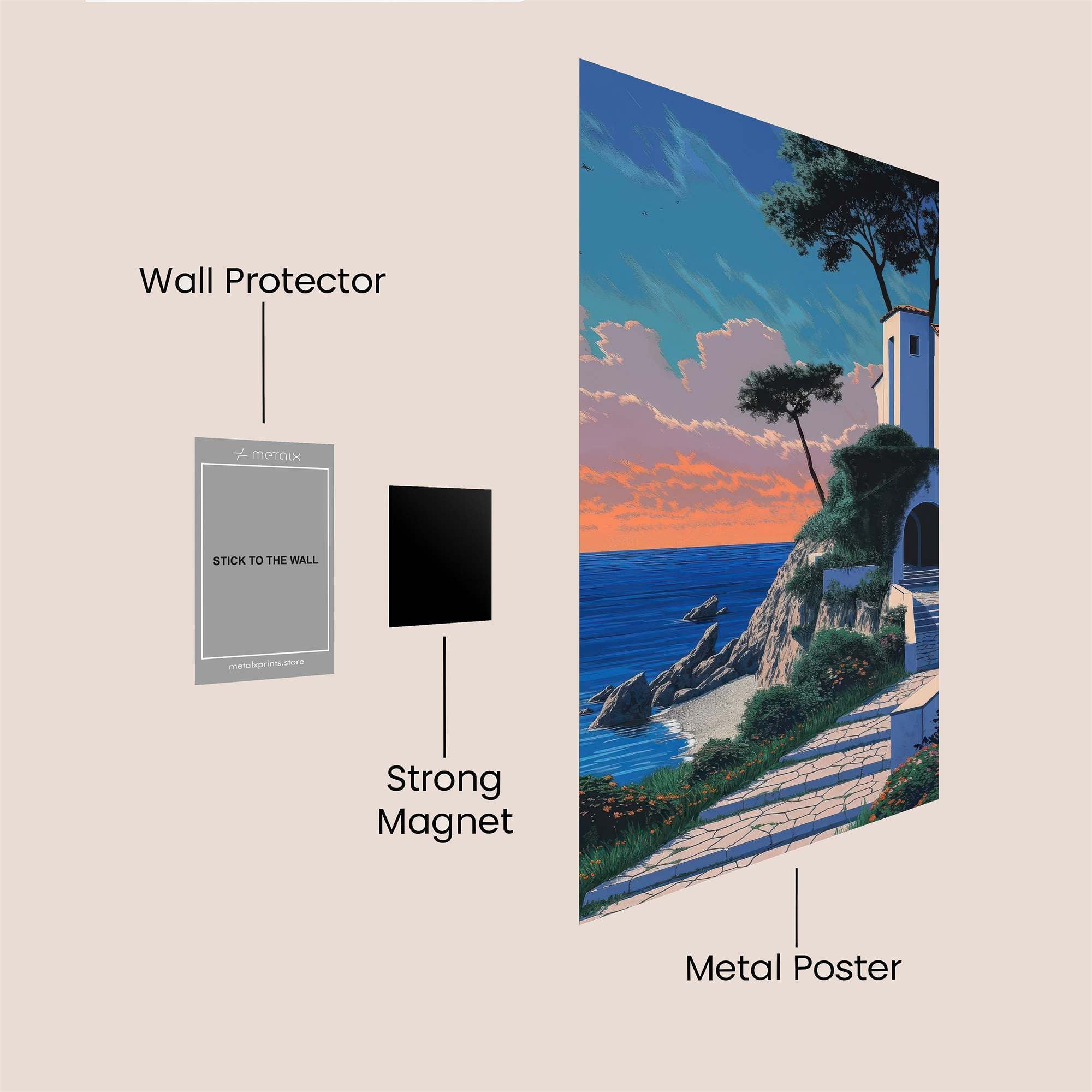 Coastal Serenity Safe Wall Magnetic / M