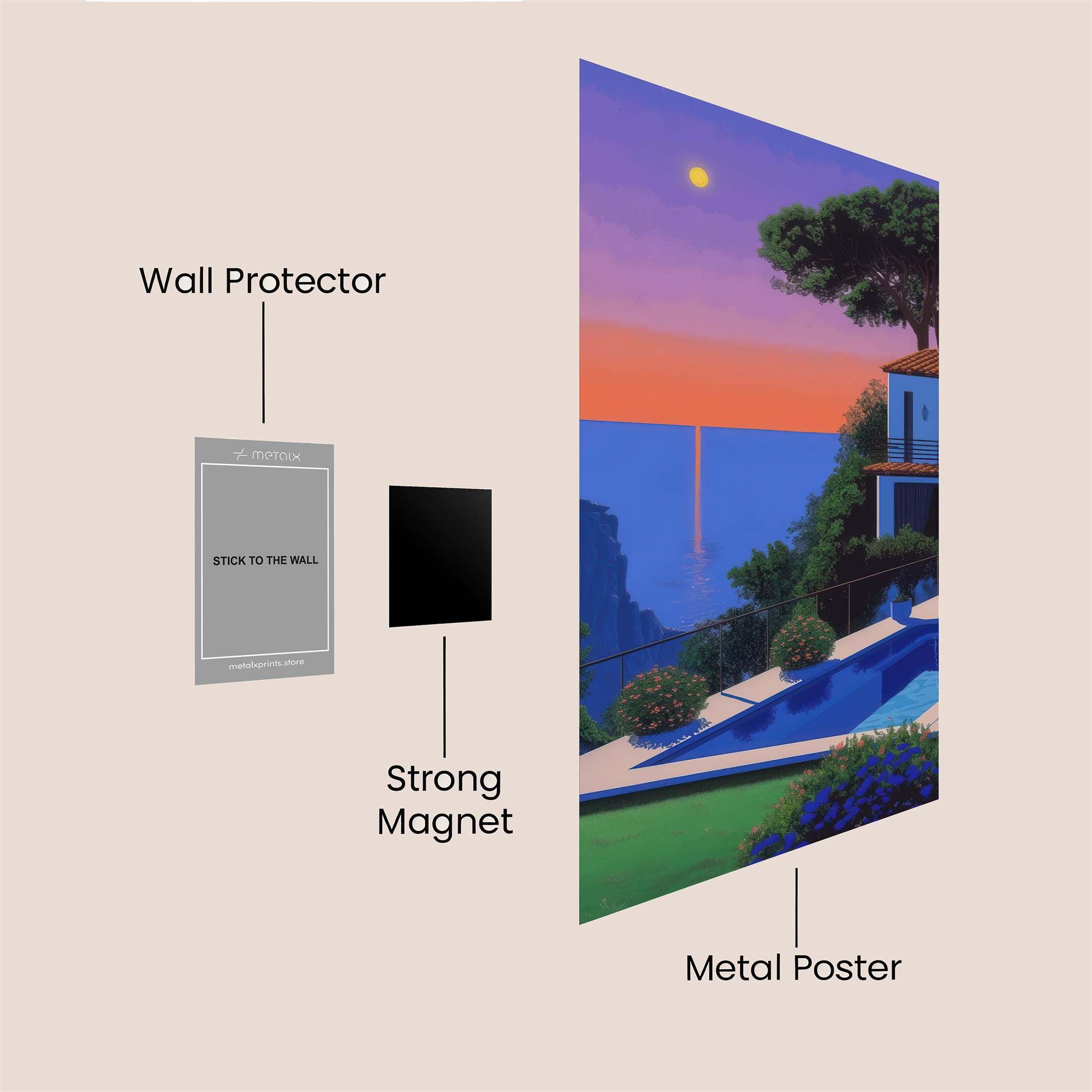 Moonlit Tranquility Safe Wall Magnetic / M