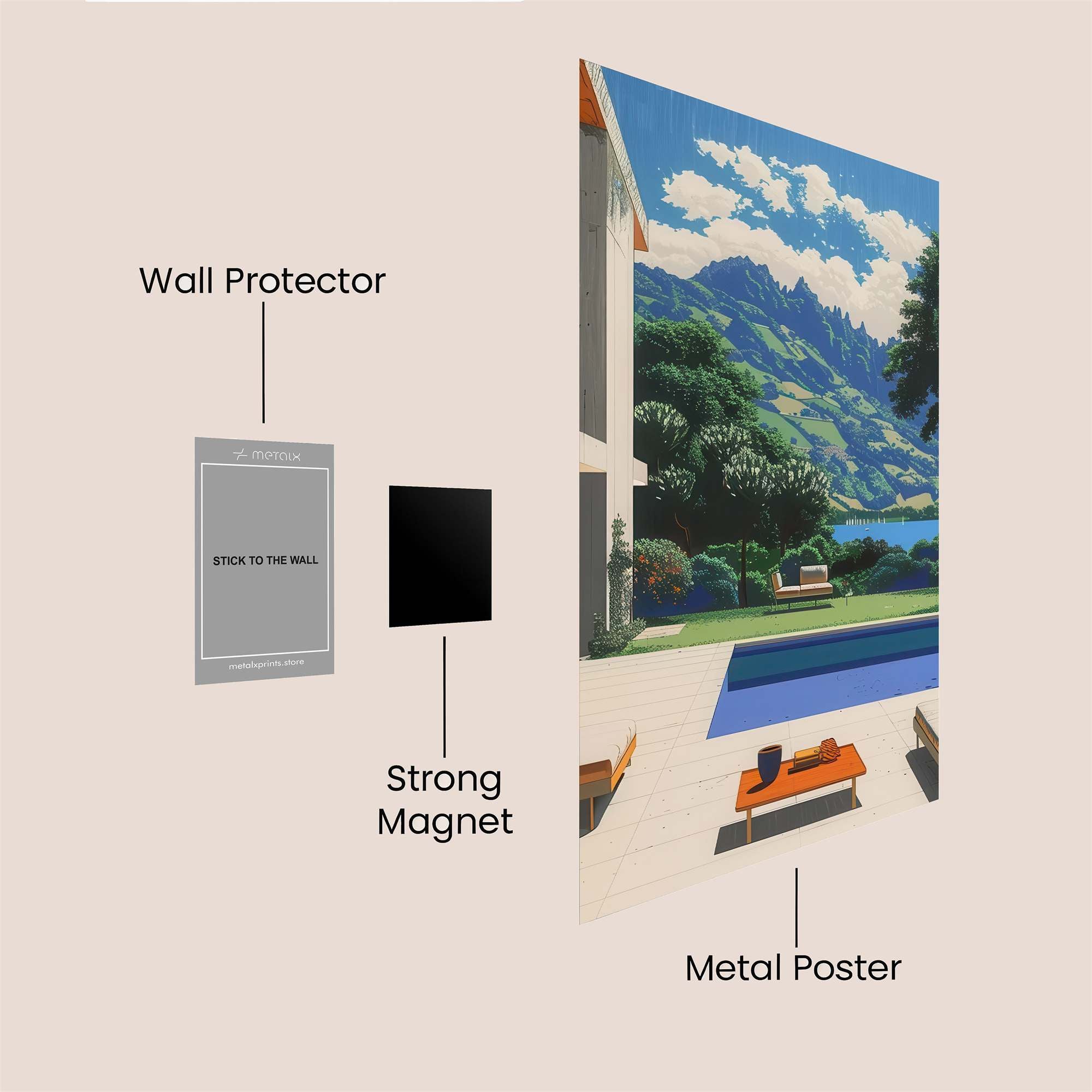 Mountain Serenity Safe Wall Magnetic / M