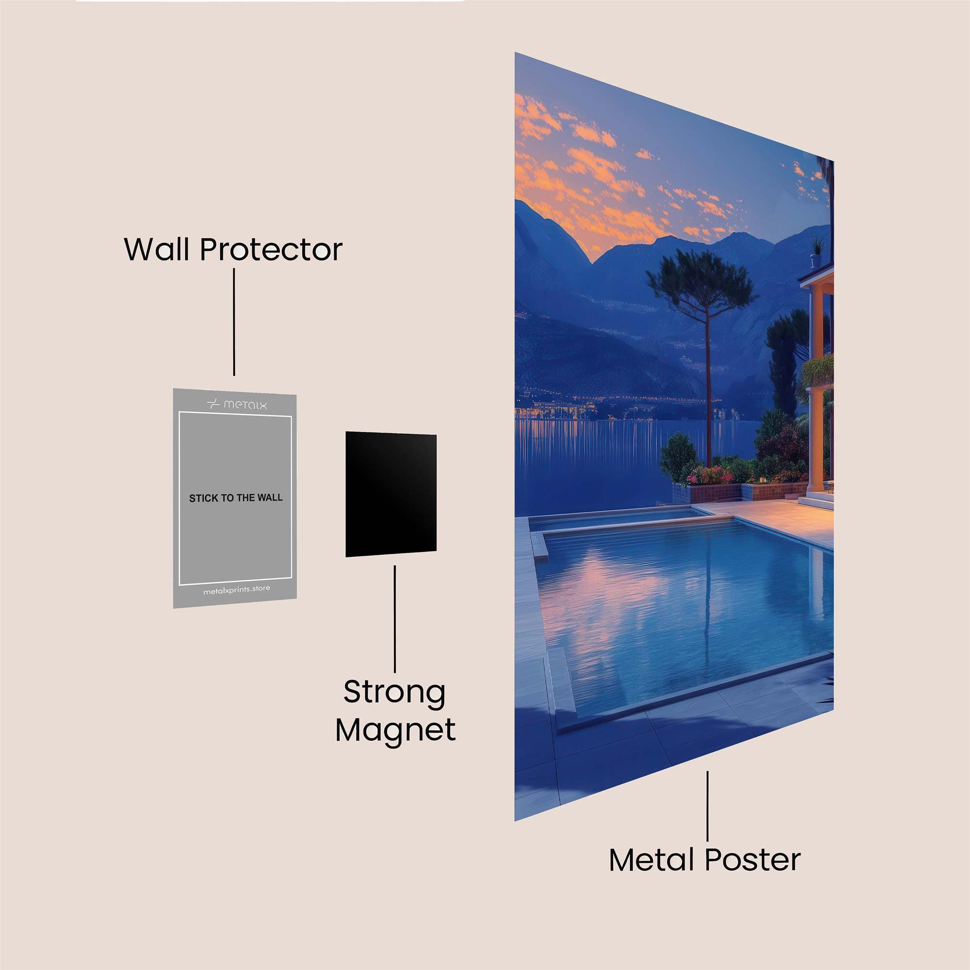 Lakeside Serenity Safe Wall Magnetic / M