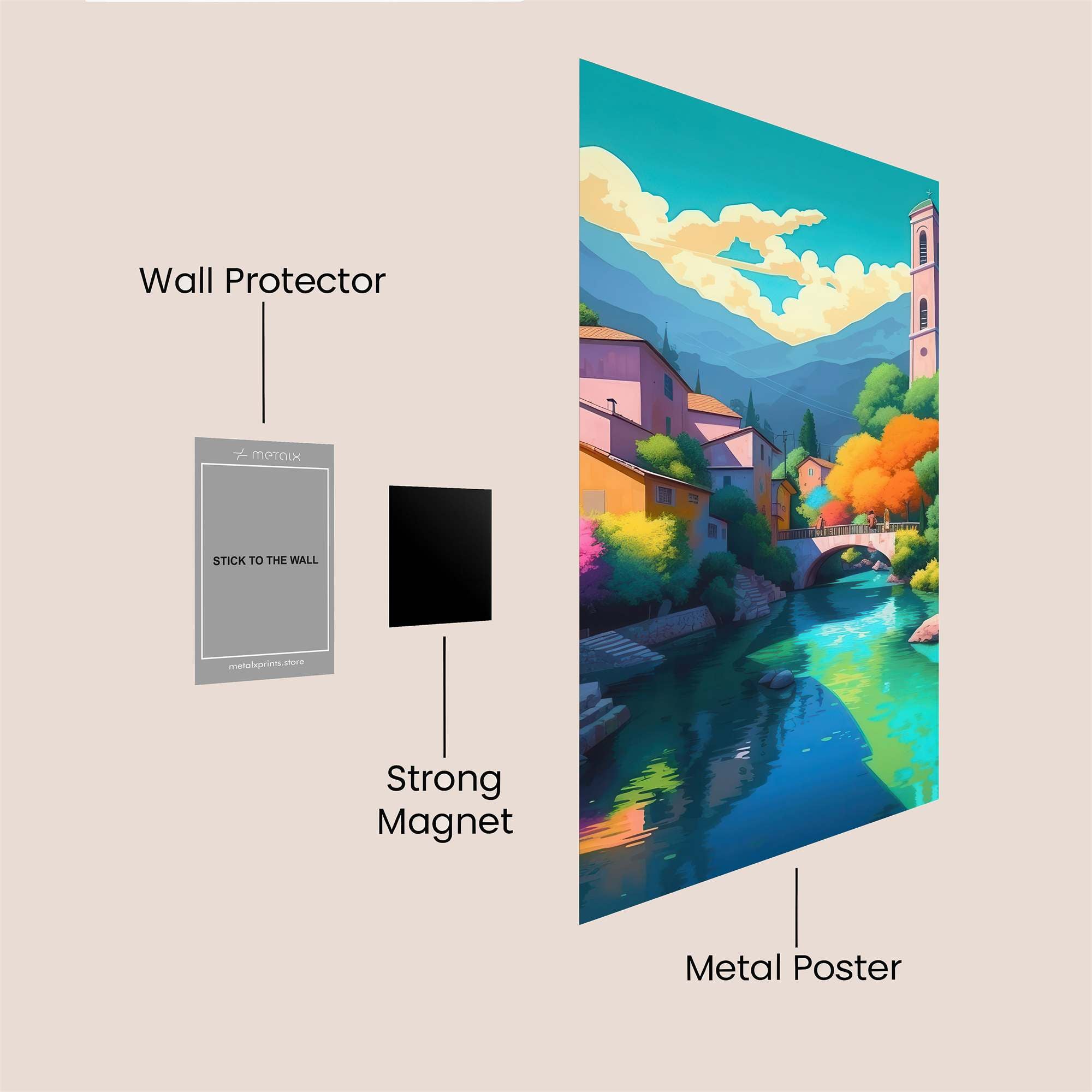 Vibrant Village Safe Wall Magnetic / M