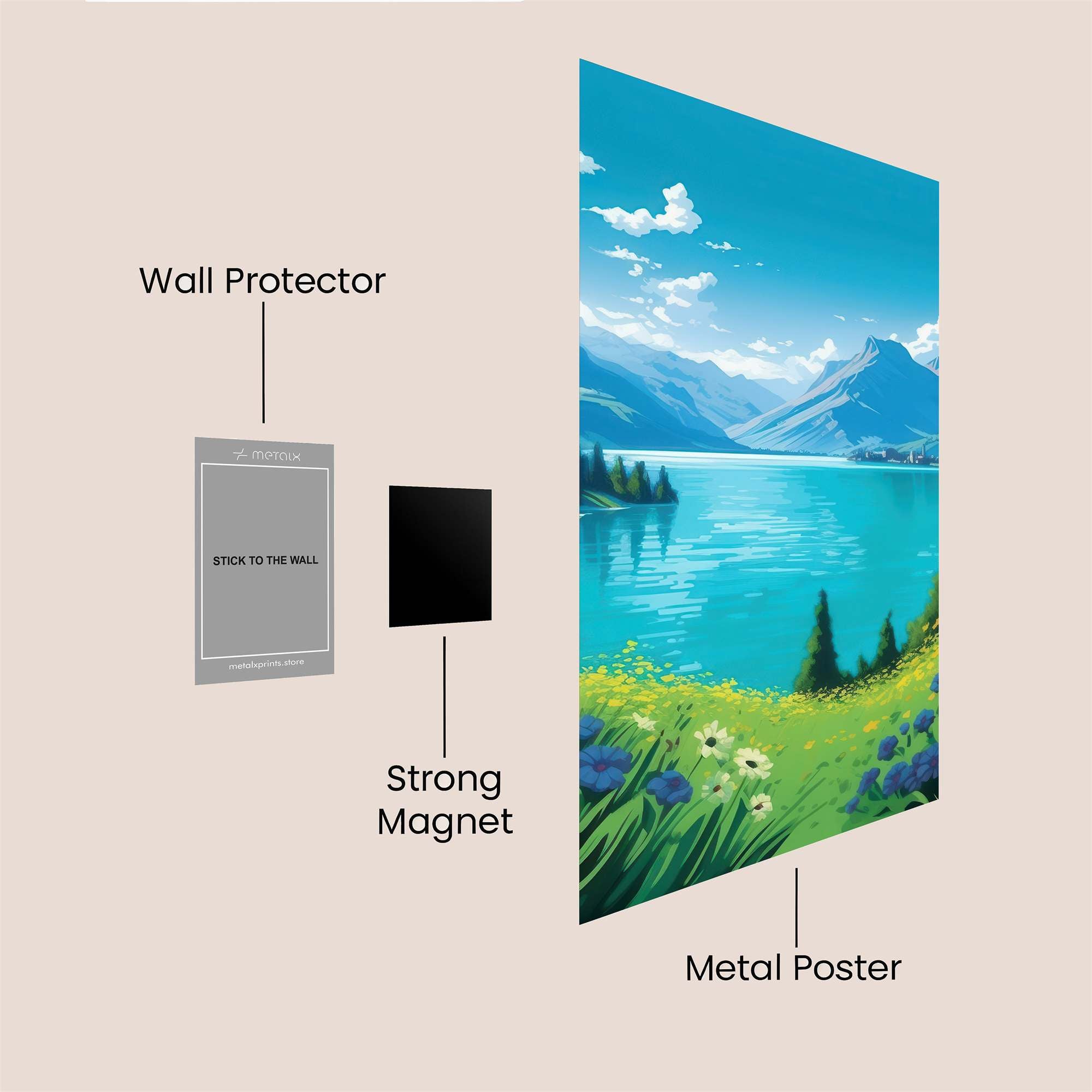 Mountain Serenity Safe Wall Magnetic / M