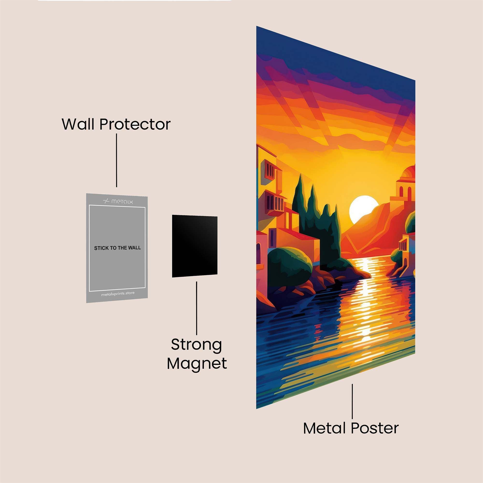 Sunset Serenity Safe Wall Magnetic / M