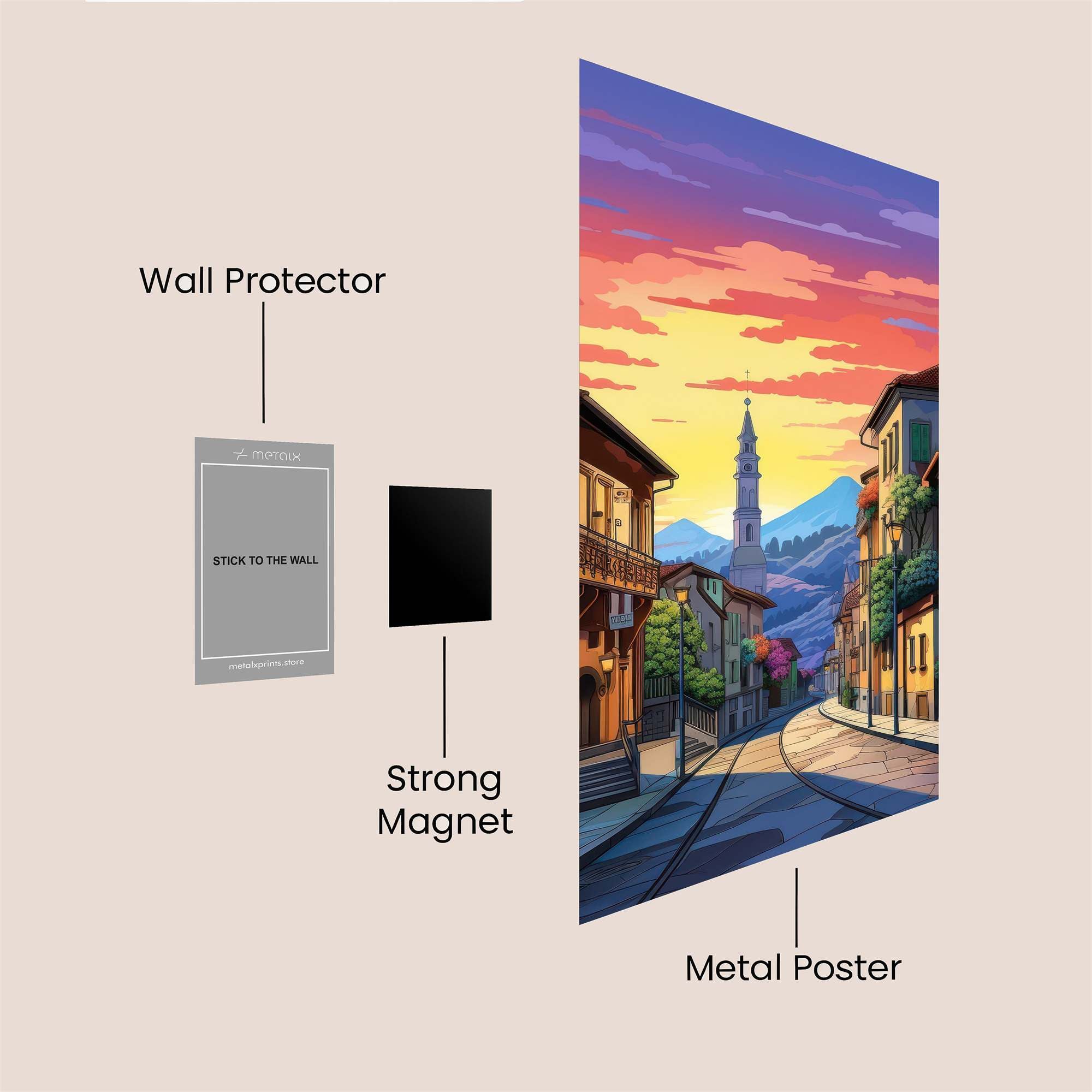 Sunset Serenity Safe Wall Magnetic / M