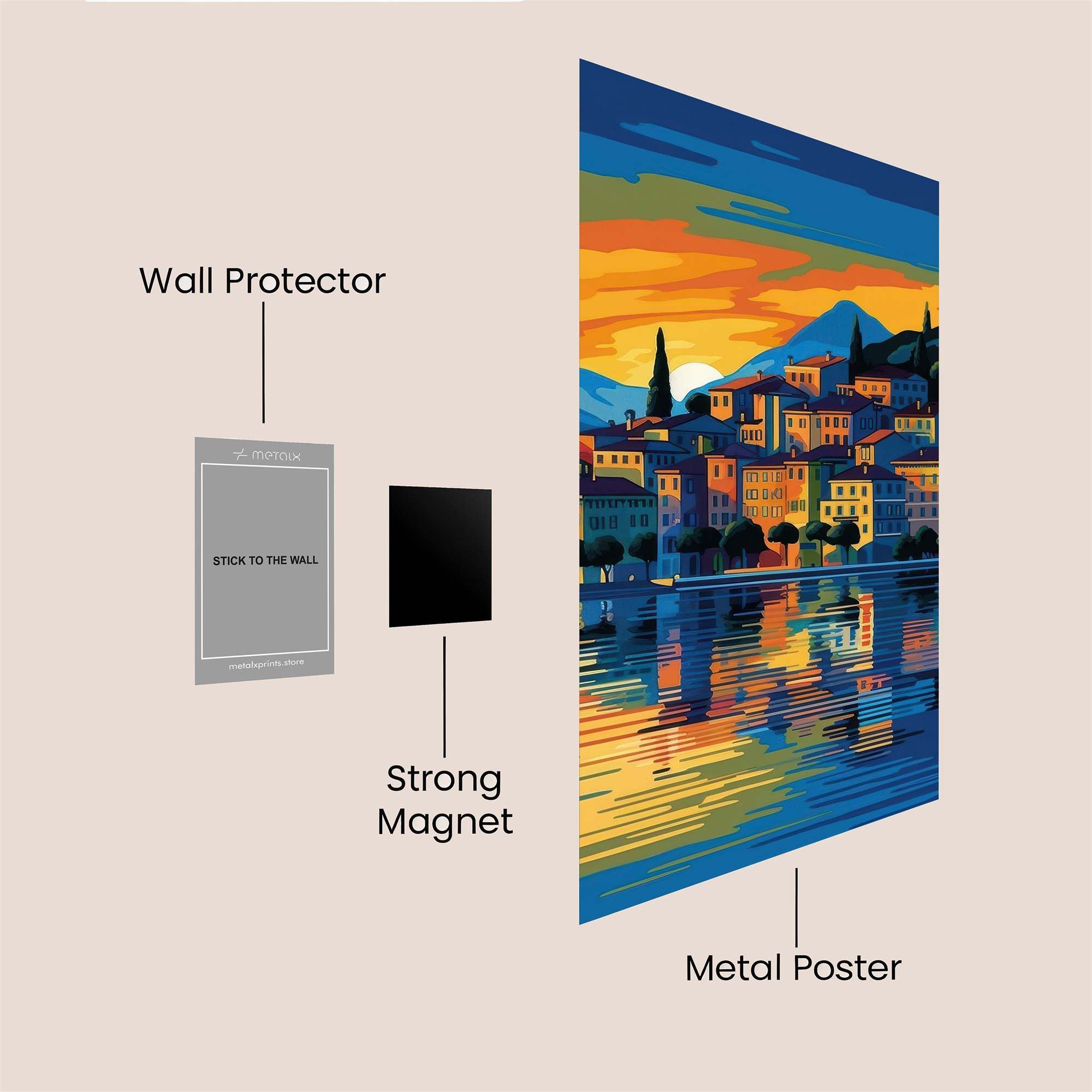 Sunset Serenity Safe Wall Magnetic / M