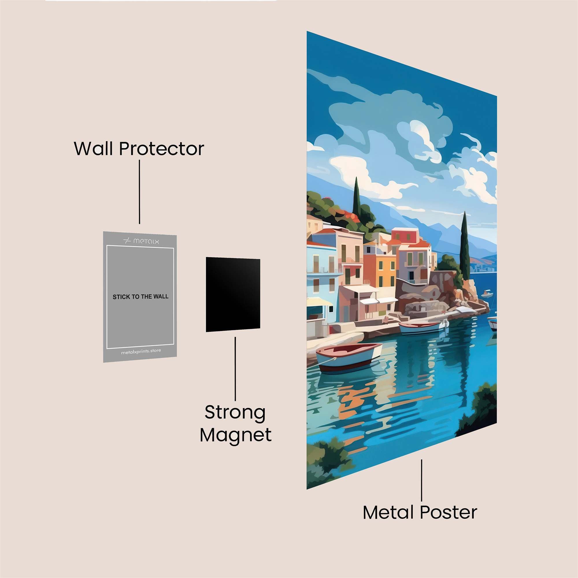 Santorini Serenity Safe Wall Magnetic / M