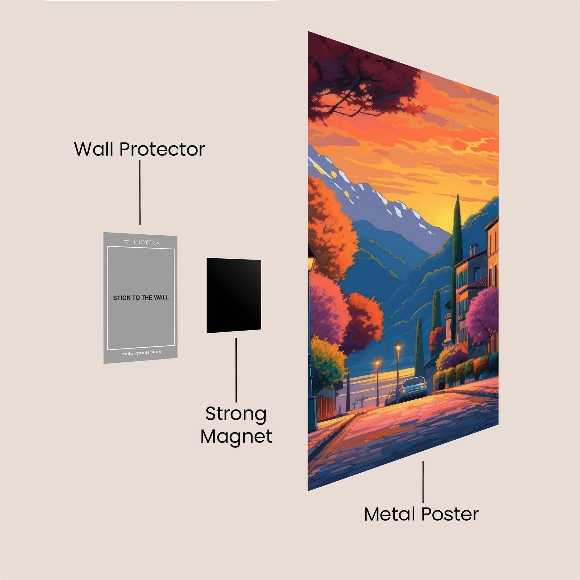 Sunset Serenity Safe Wall Magnetic / M