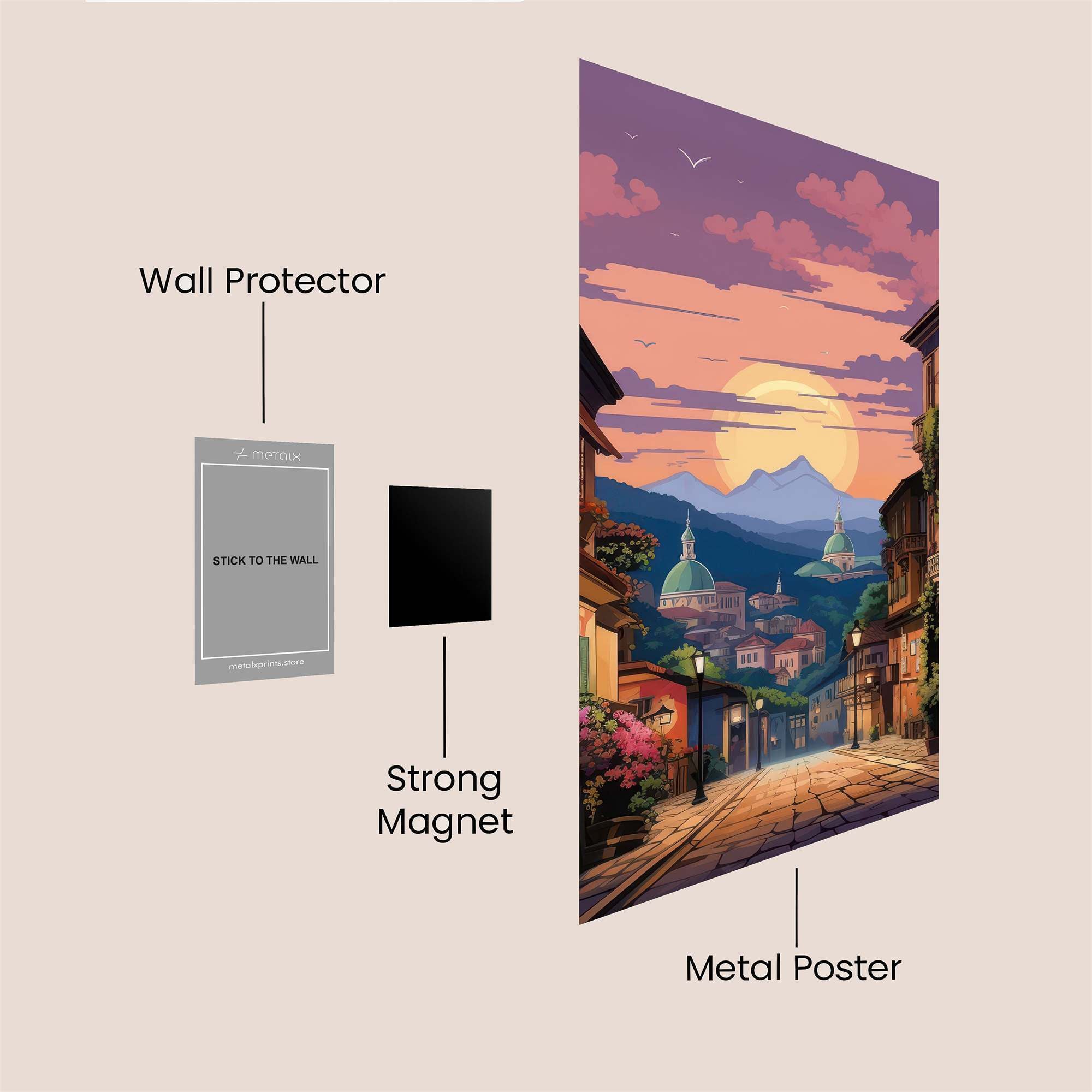 Sunset Serenity Safe Wall Magnetic / M