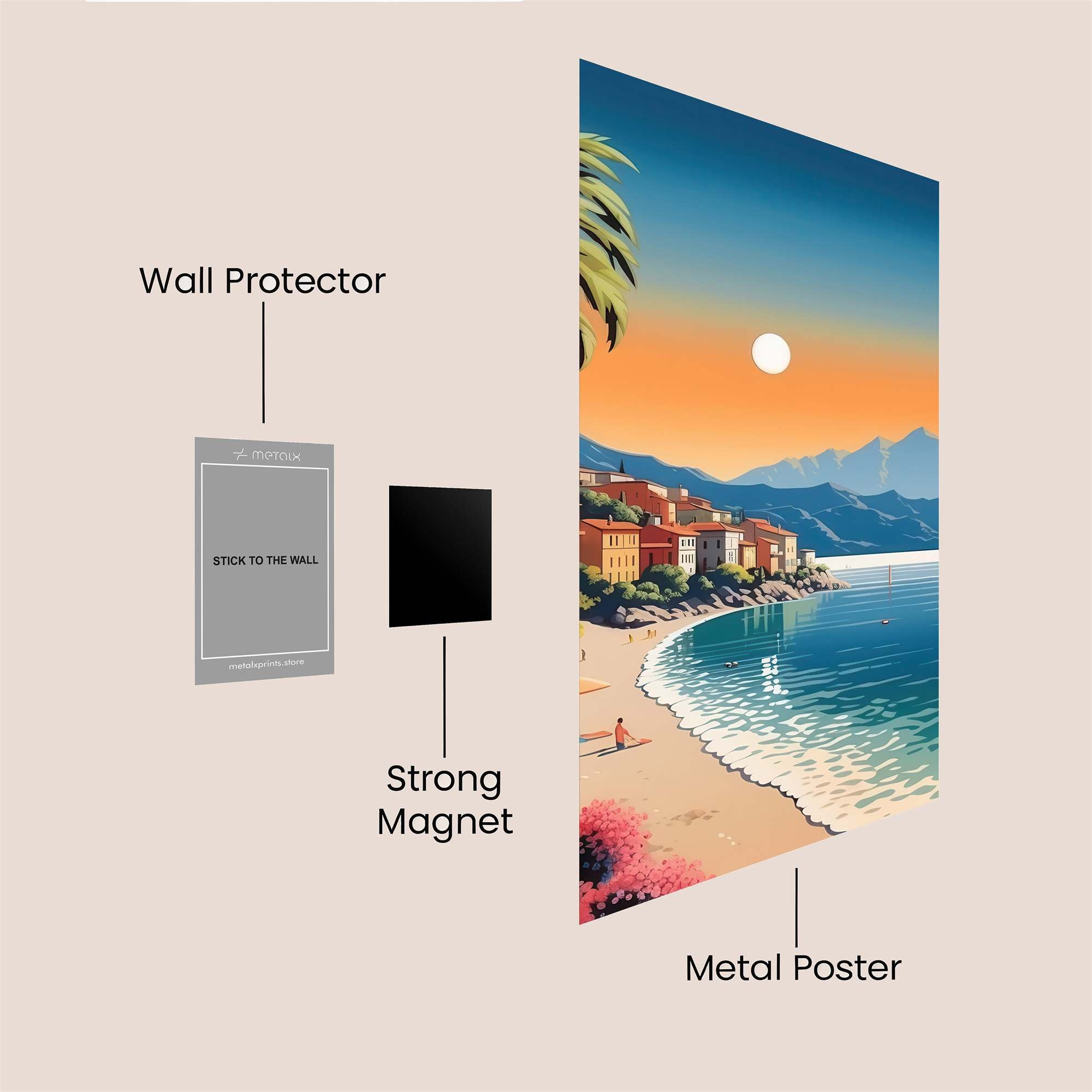 Sunset Serenity Safe Wall Magnetic / M