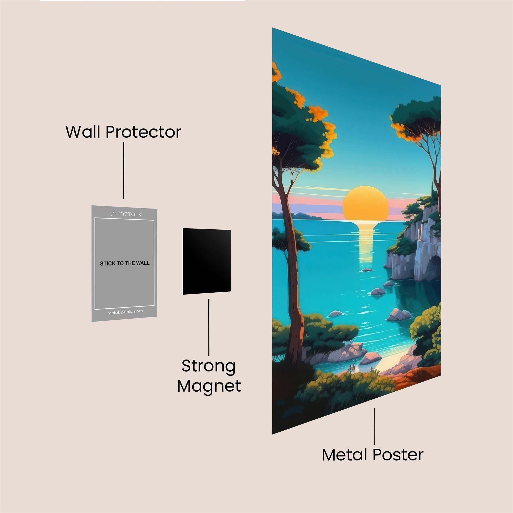 Sunset Serenity Safe Wall Magnetic / M