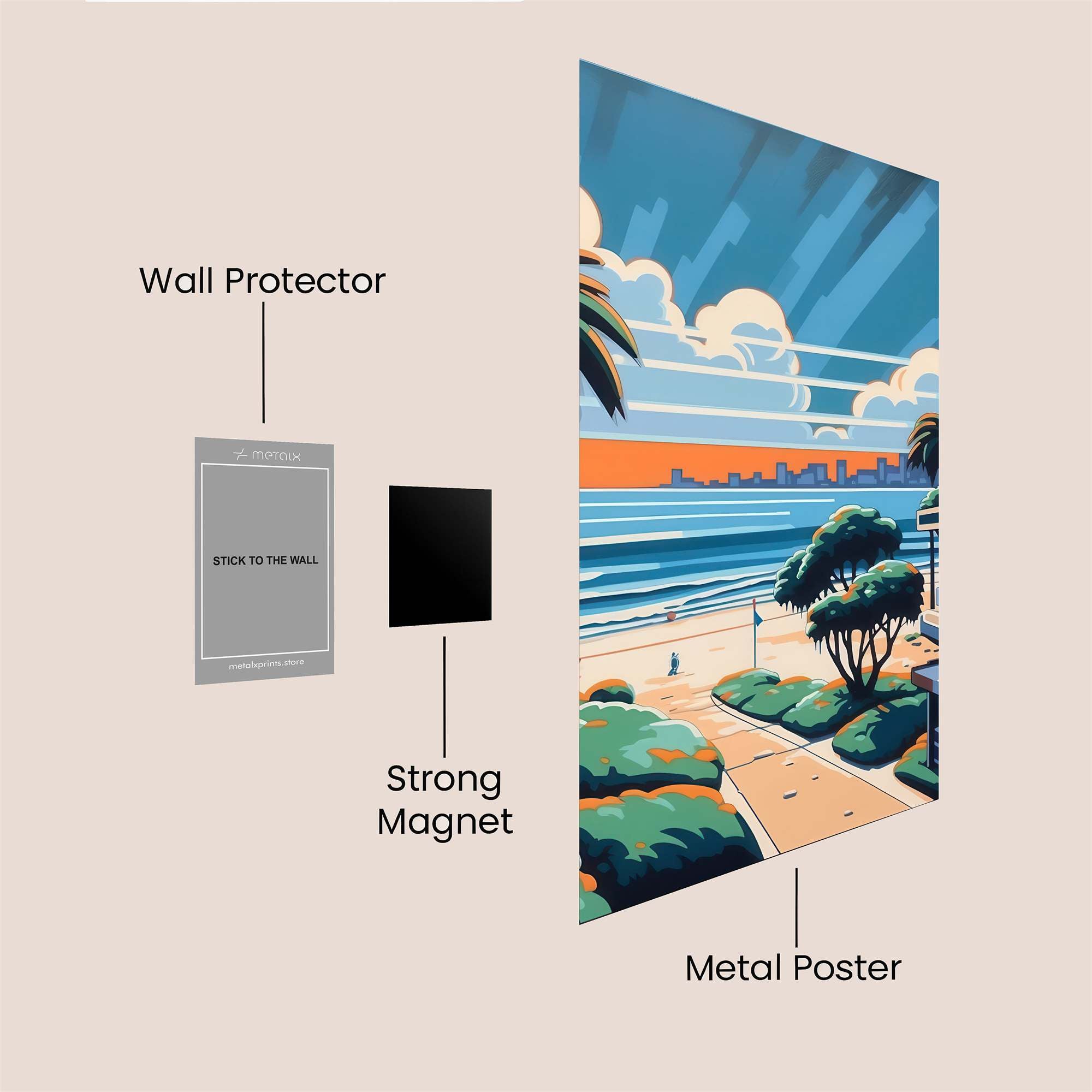 Sunset Serenity Safe Wall Magnetic / M
