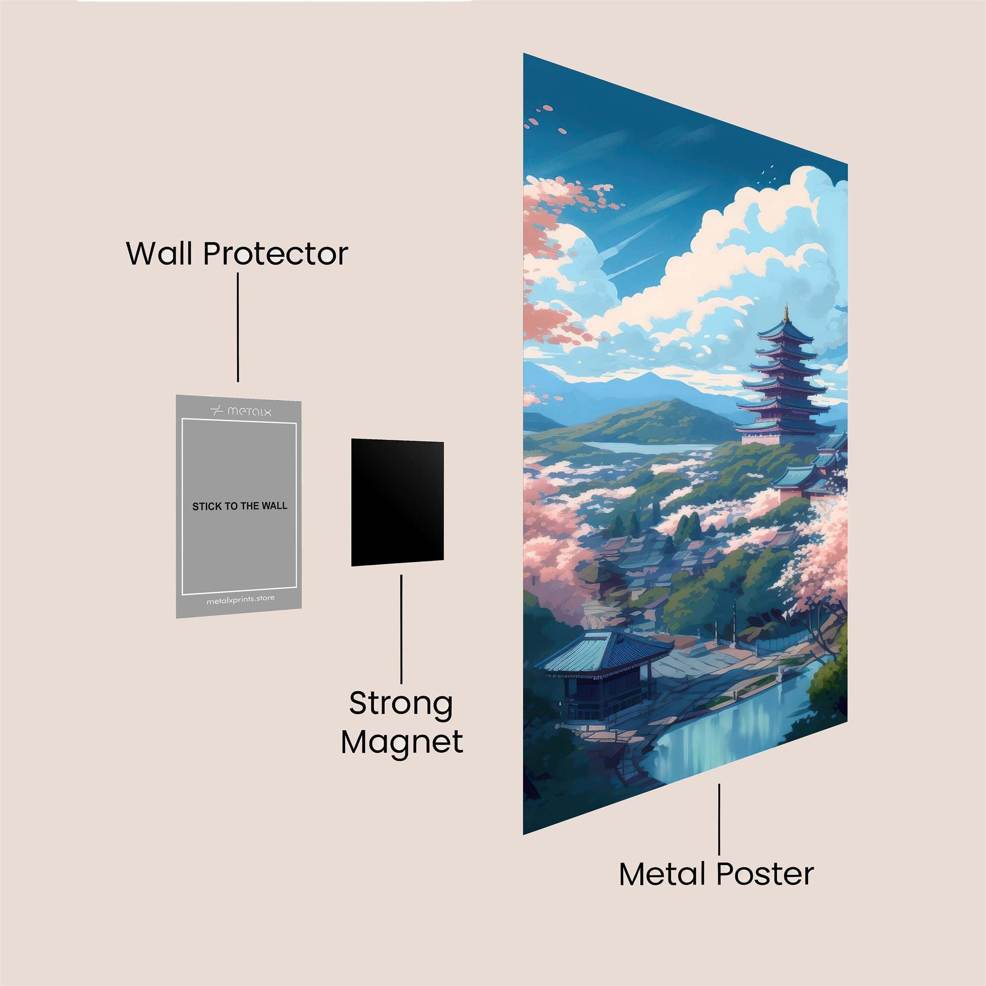 Pagoda Serenity Safe Wall Magnetic / M