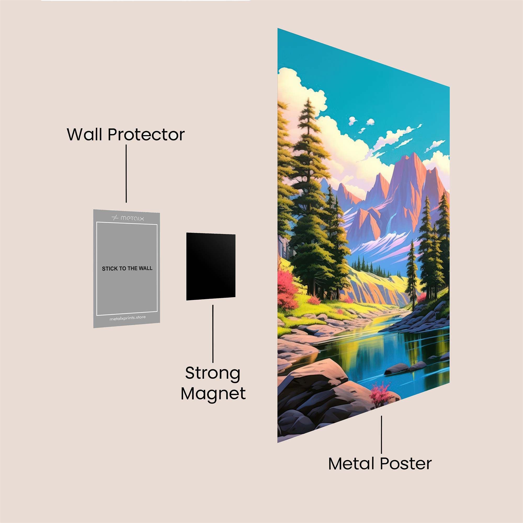 Mountain Serenity Safe Wall Magnetic / M