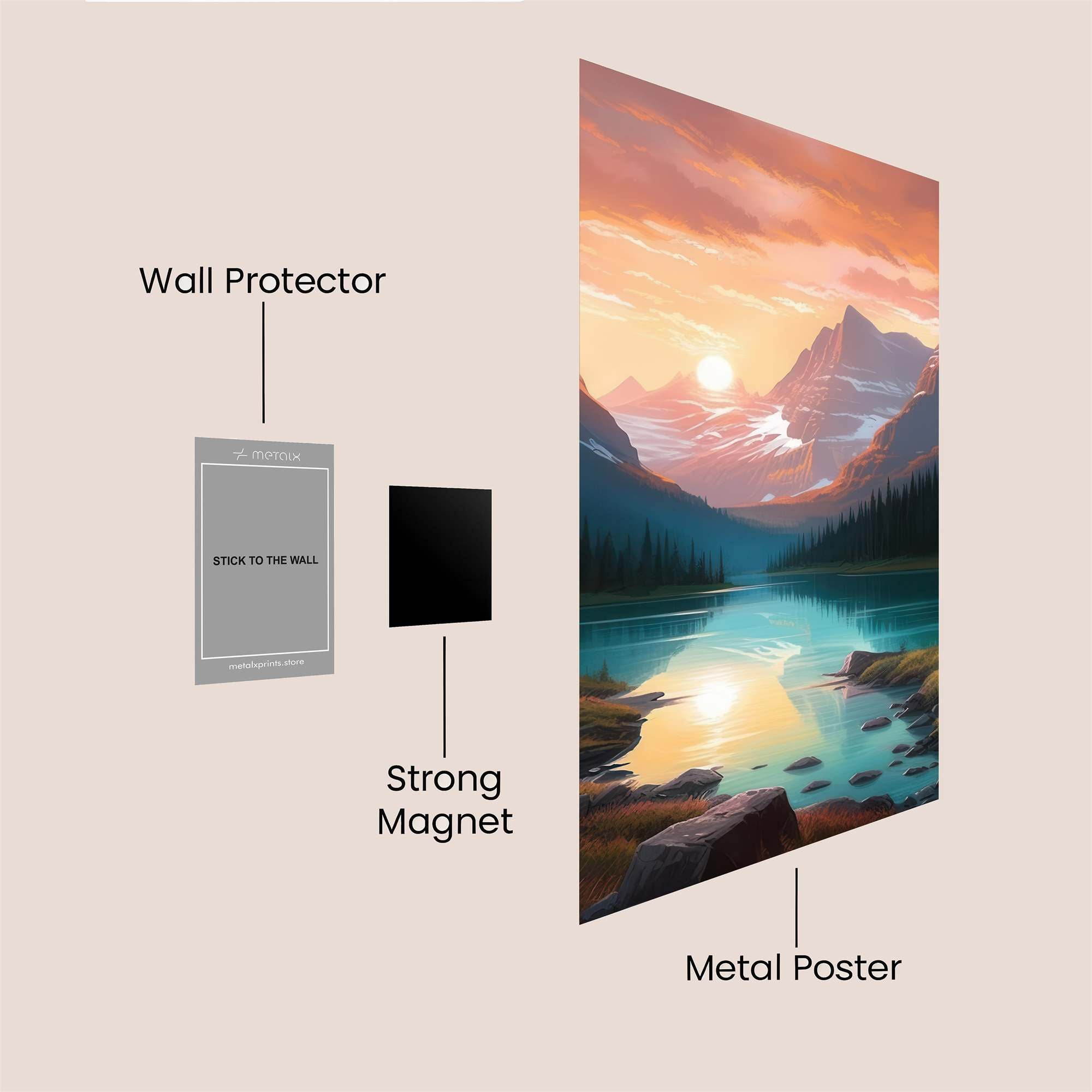 Sunset Serenity Safe Wall Magnetic / M