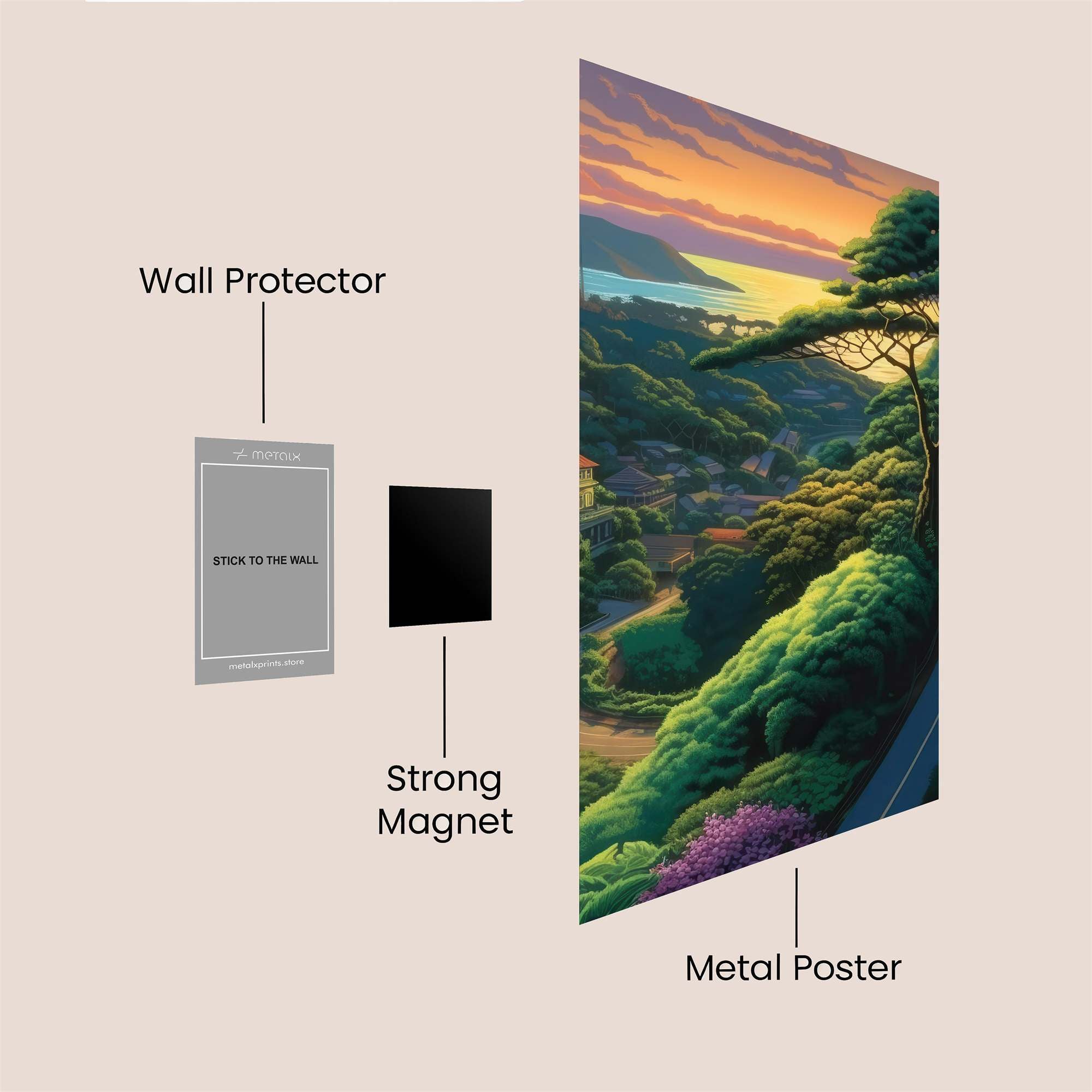 Sunset Serenity Safe Wall Magnetic / M