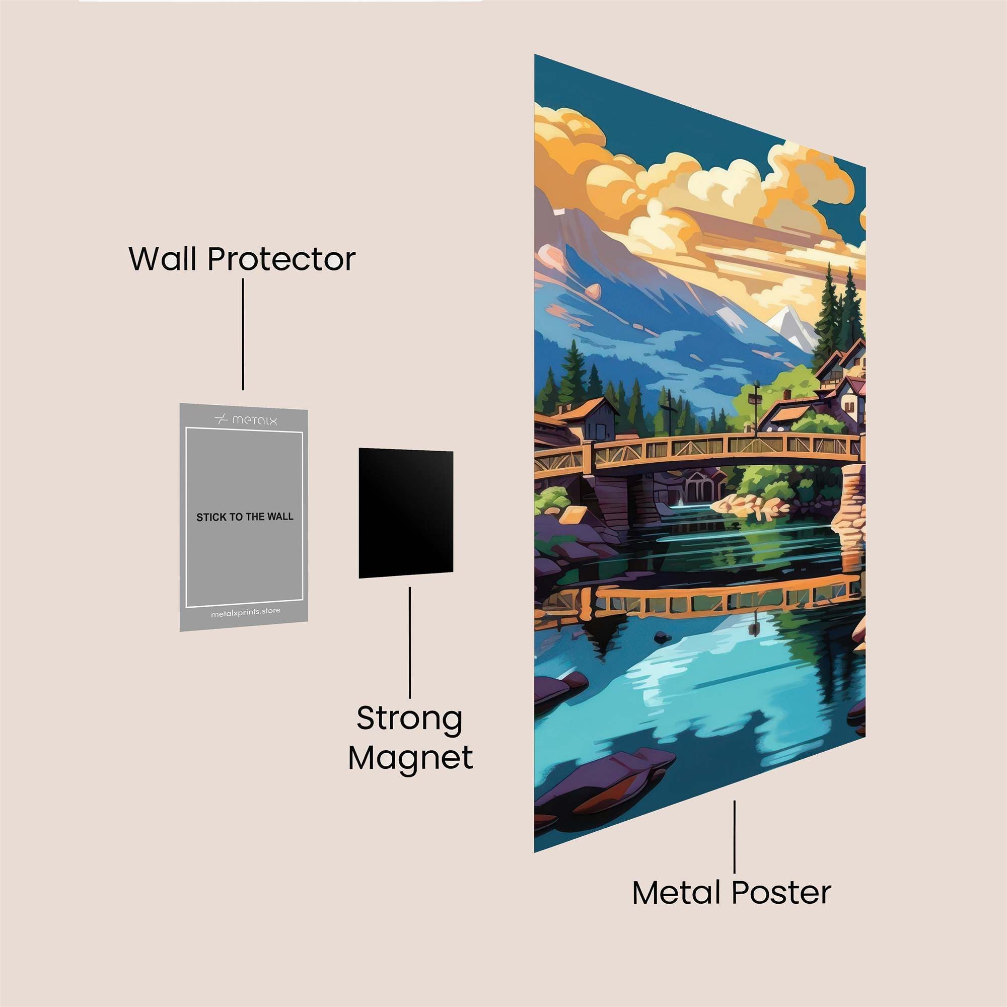 Mountain Serenity Safe Wall Magnetic / M