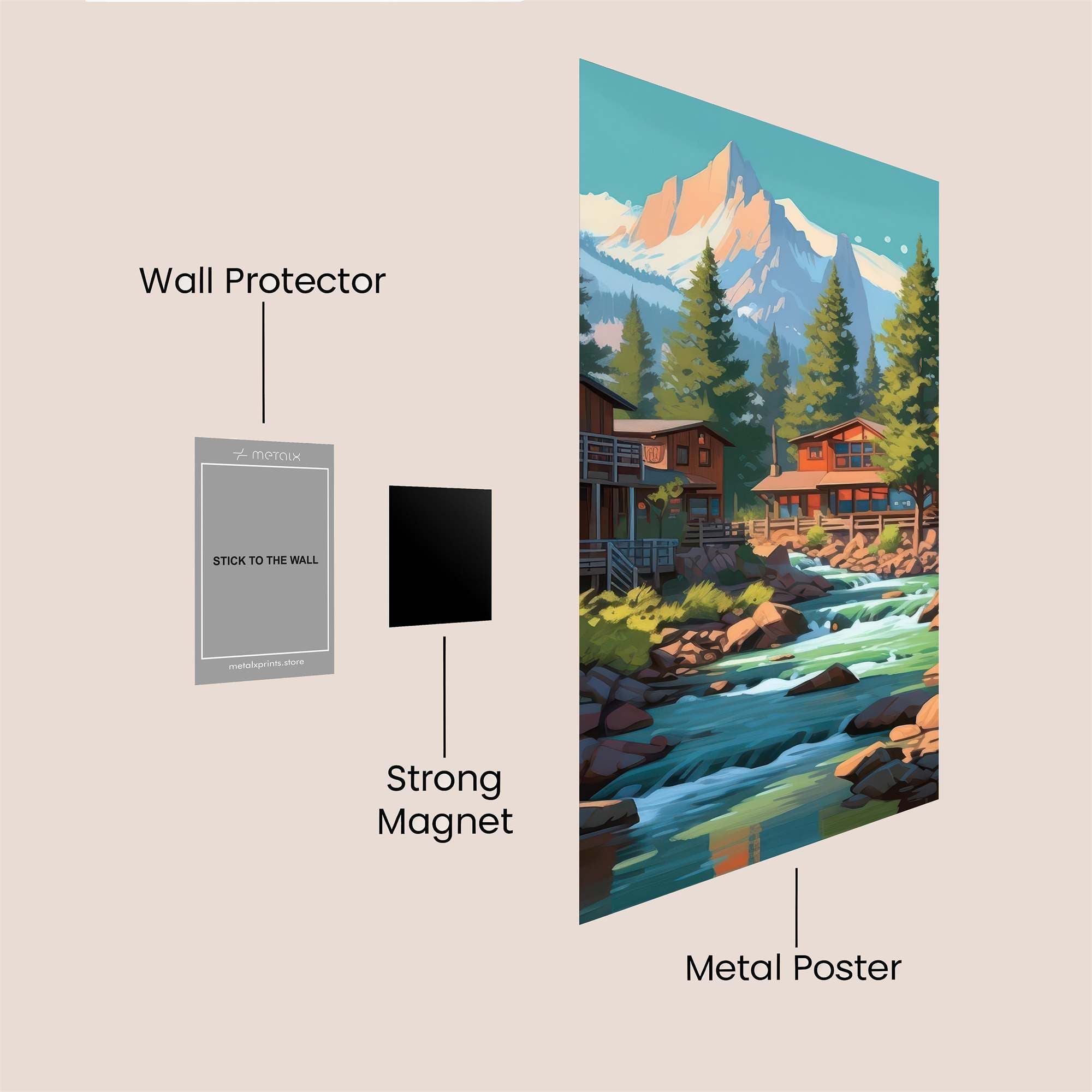 Mountain Serenity Safe Wall Magnetic / M