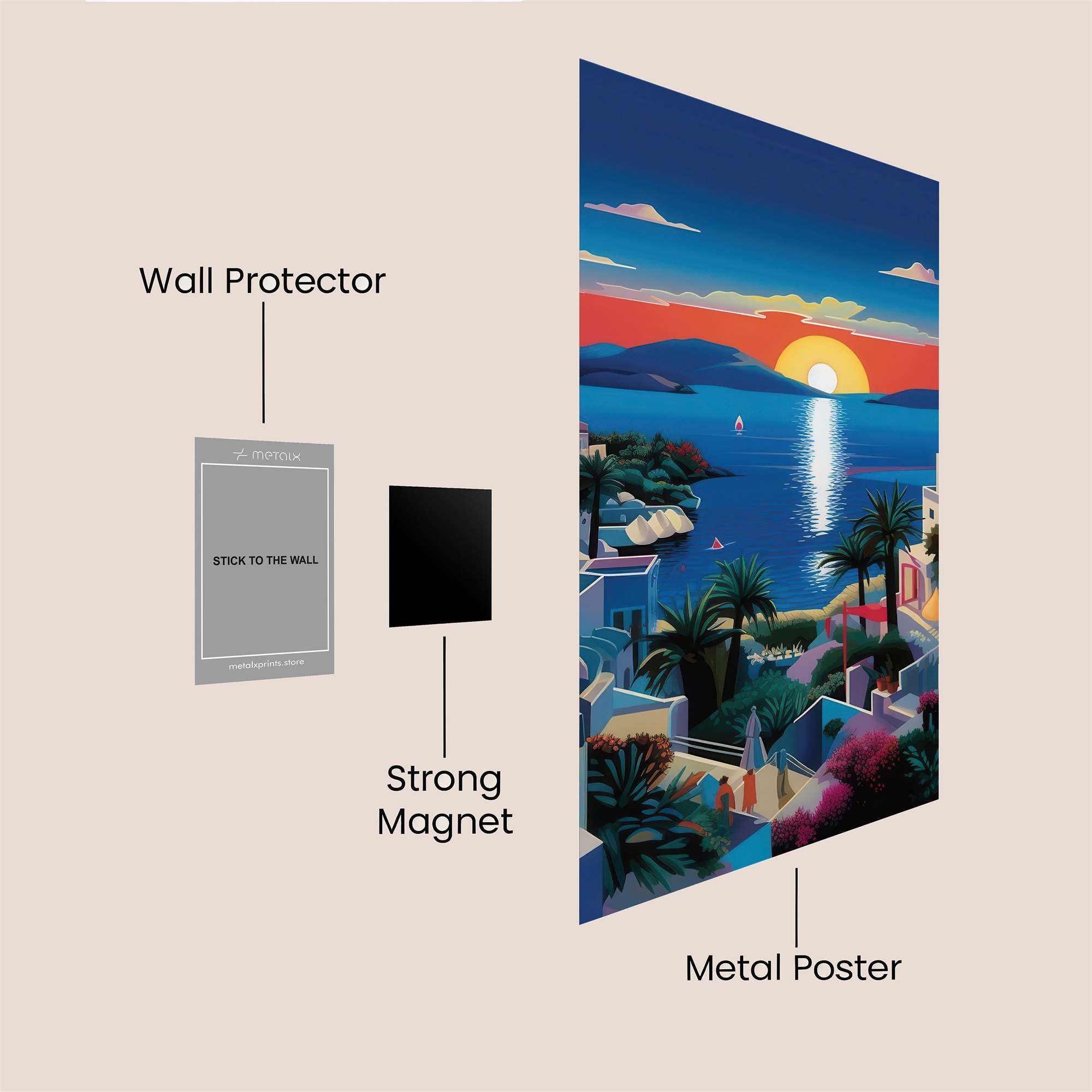 Santorini Serenity Safe Wall Magnetic / M