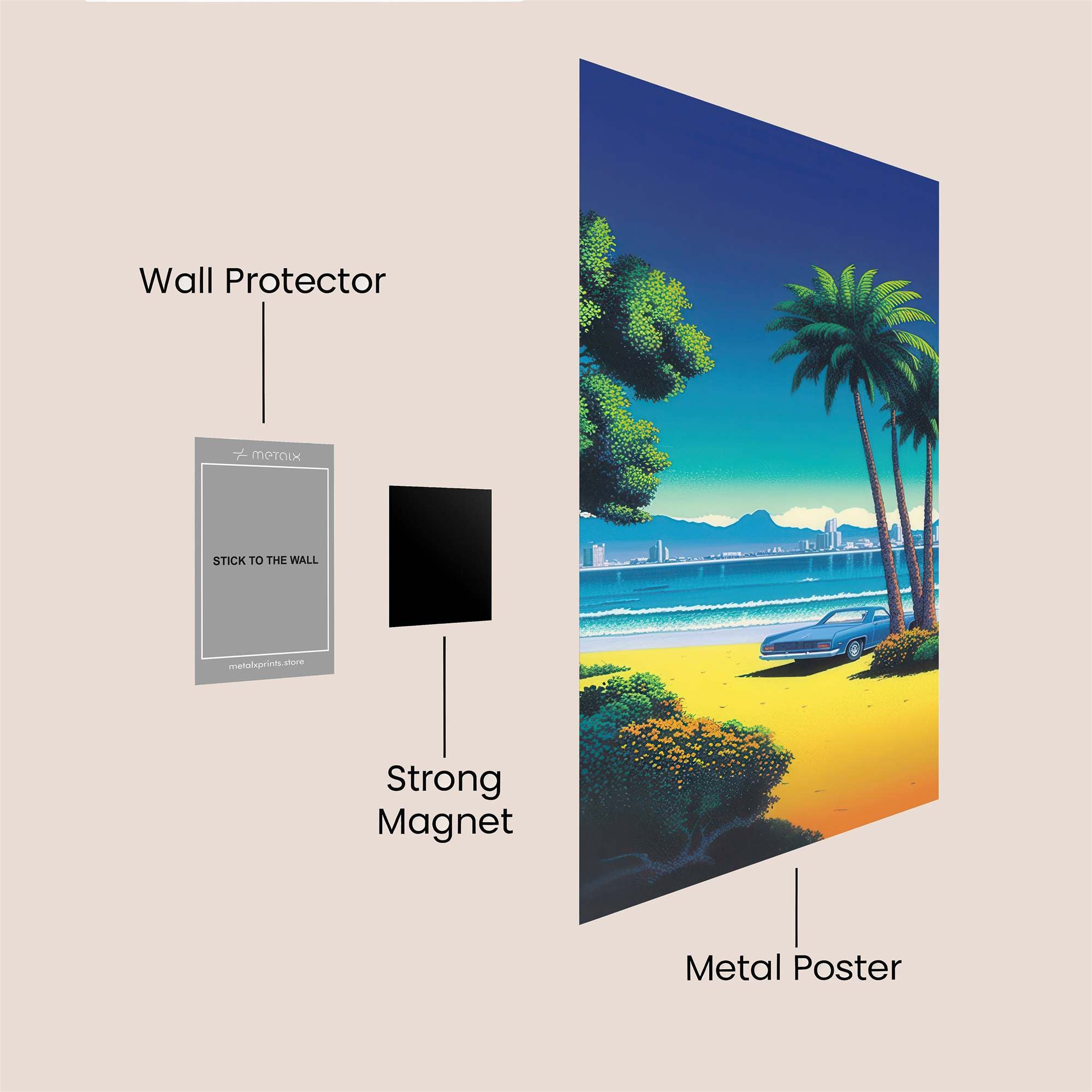 Beach Bliss Safe Wall Magnetic / M