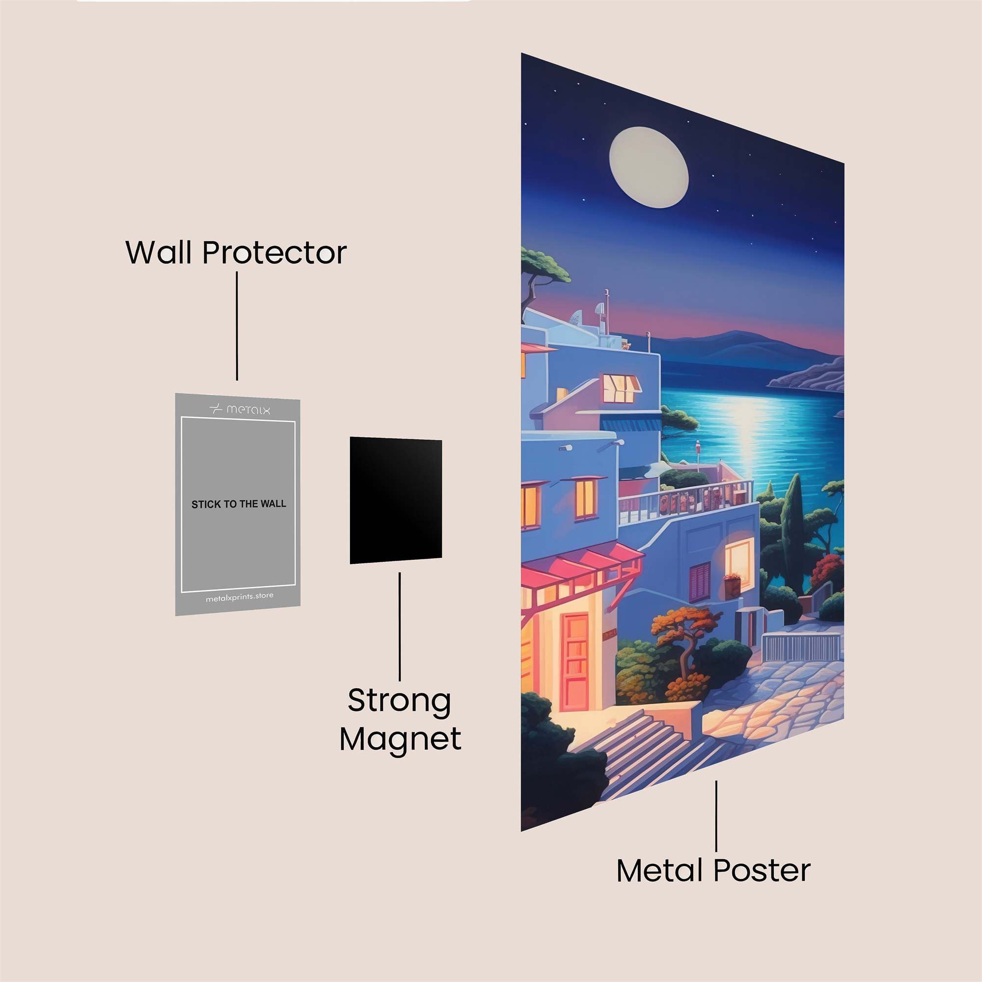 Moonlit Serenity Safe Wall Magnetic / M