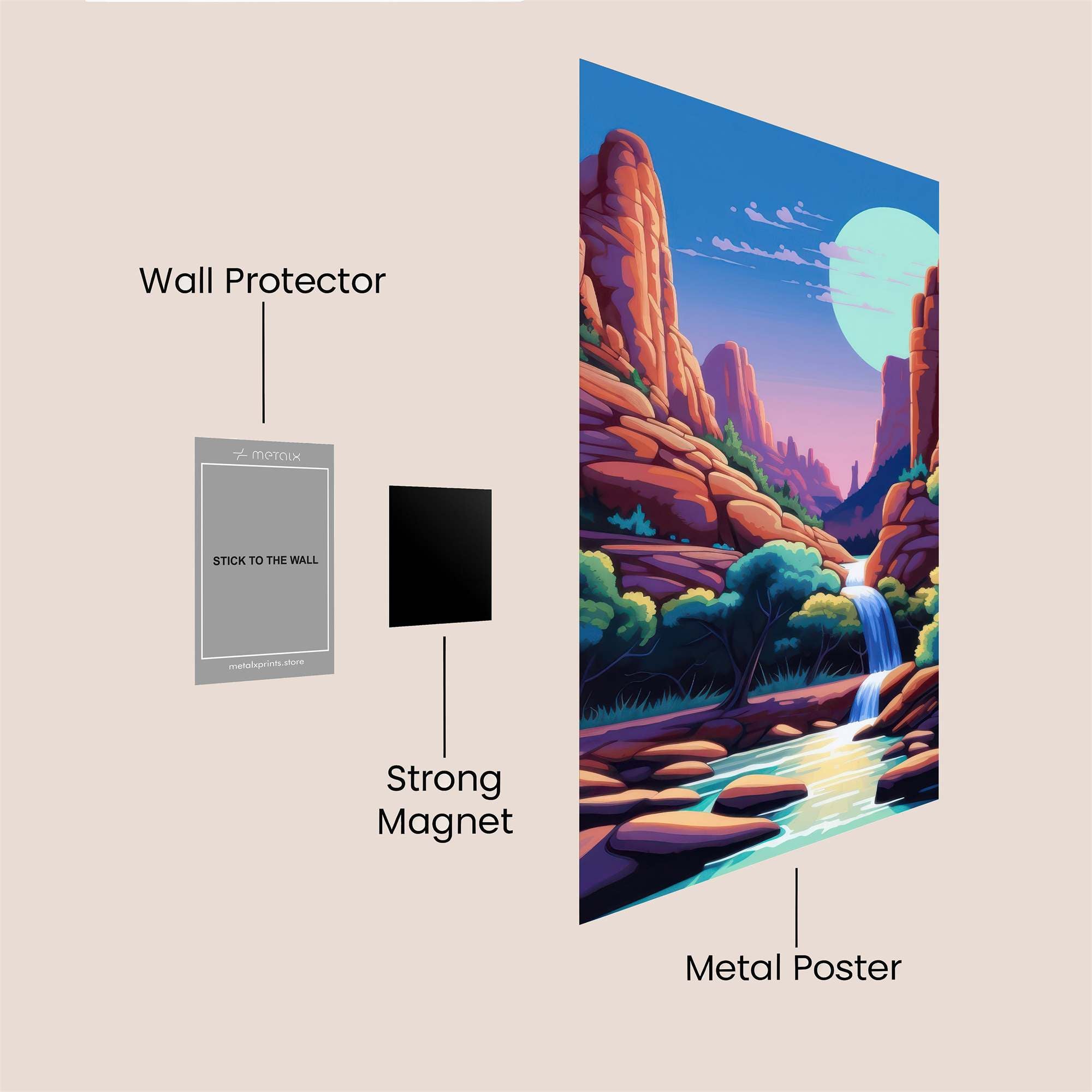 Moonlit Canyon Safe Wall Magnetic / M