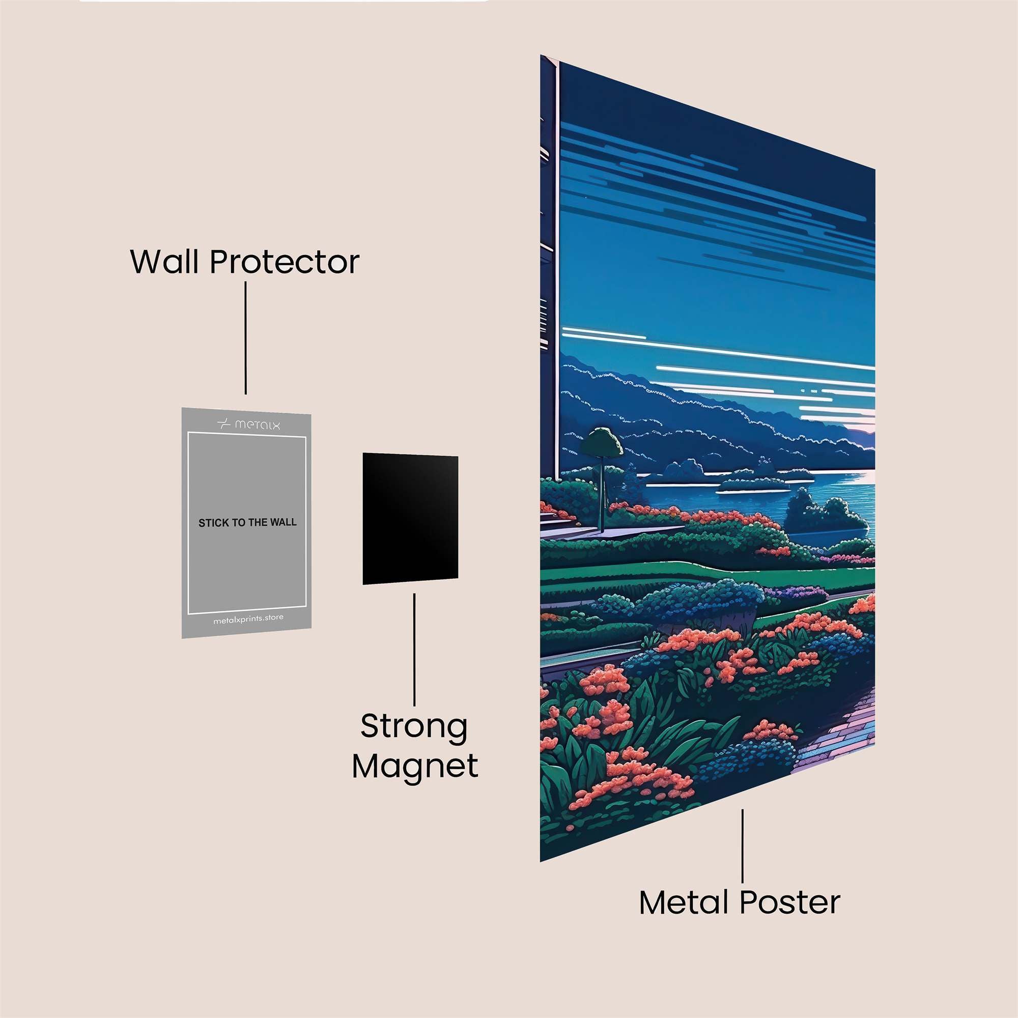 Sunset Serenity Safe Wall Magnetic / M