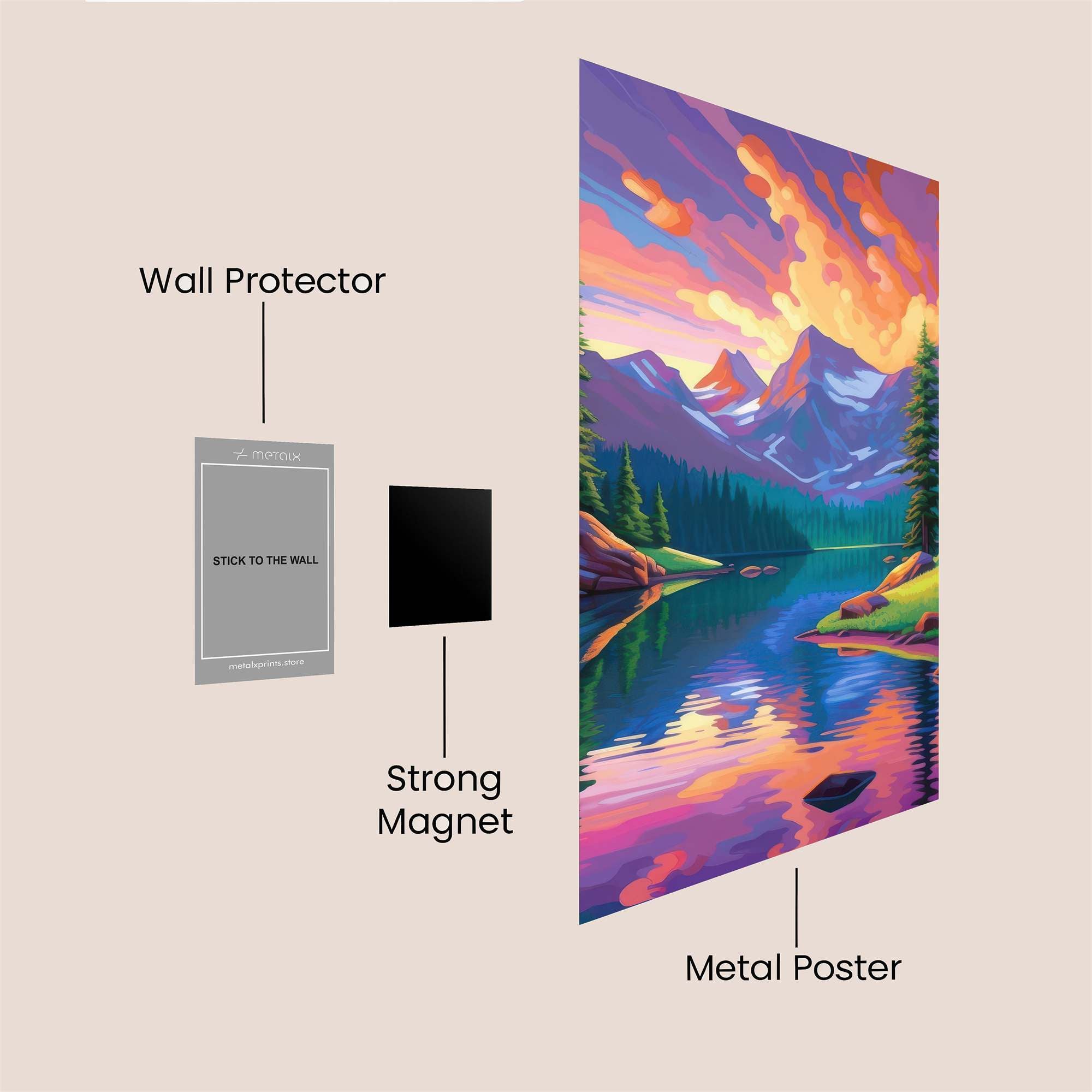 Mountain Serenity Safe Wall Magnetic / M