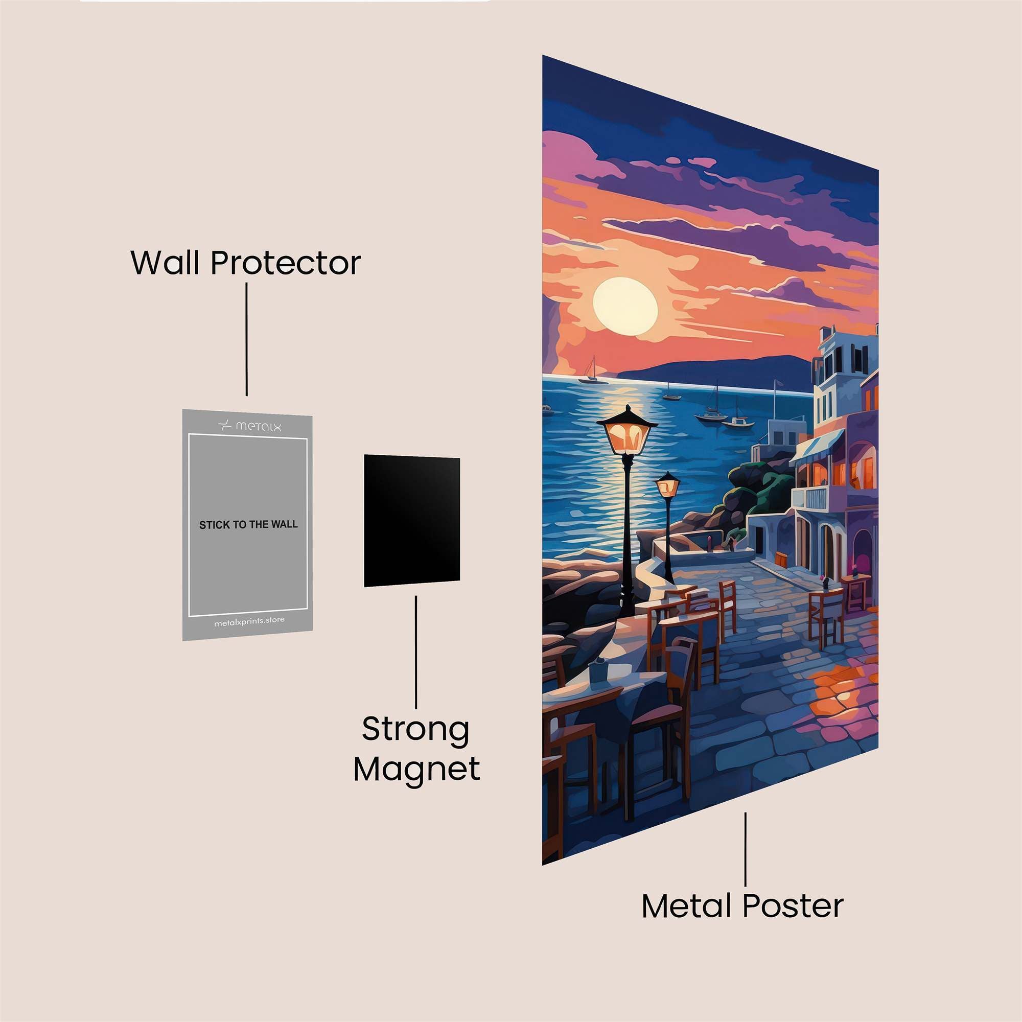 Mediterranean Serenity Safe Wall Magnetic / M
