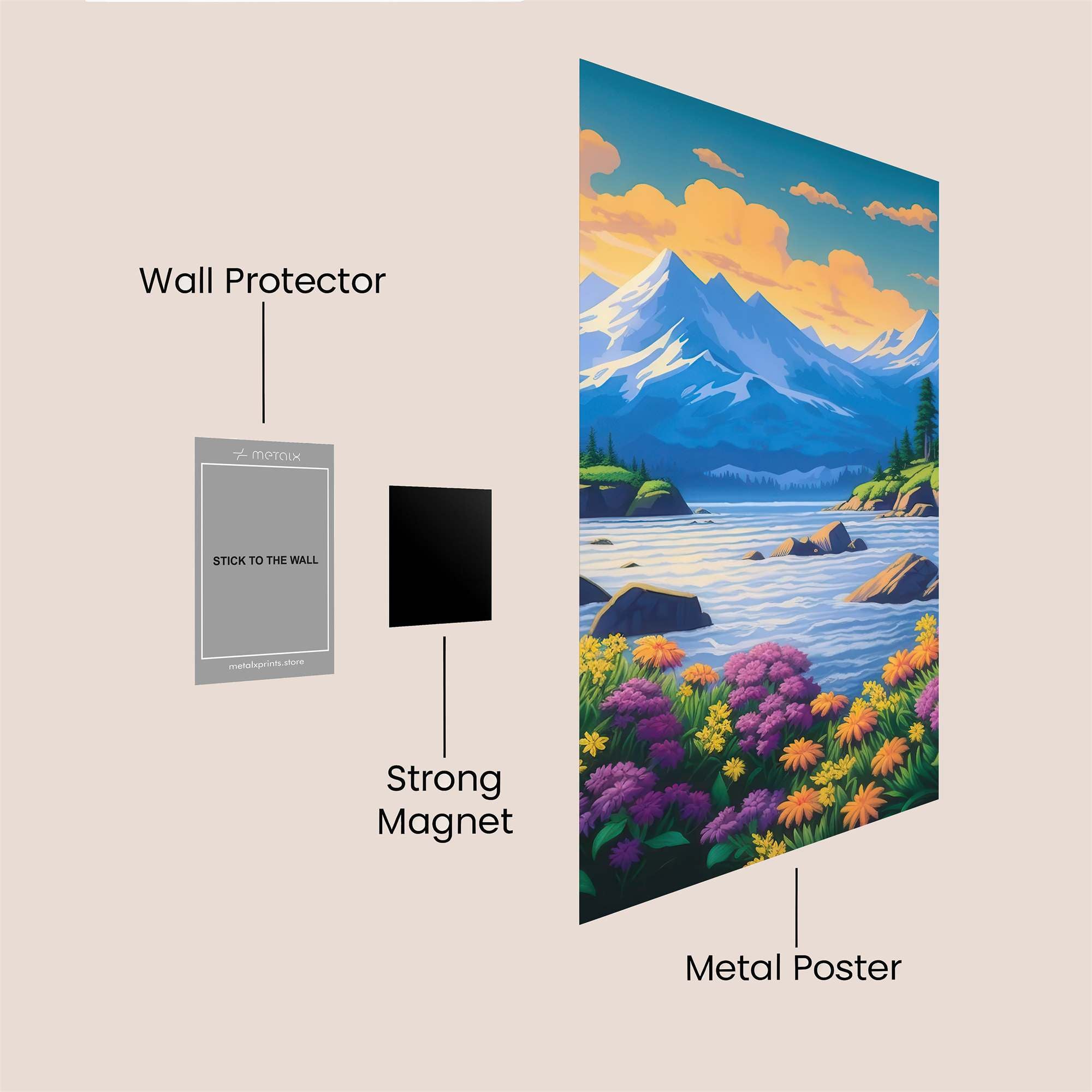 Mountain Serenity Safe Wall Magnetic / M