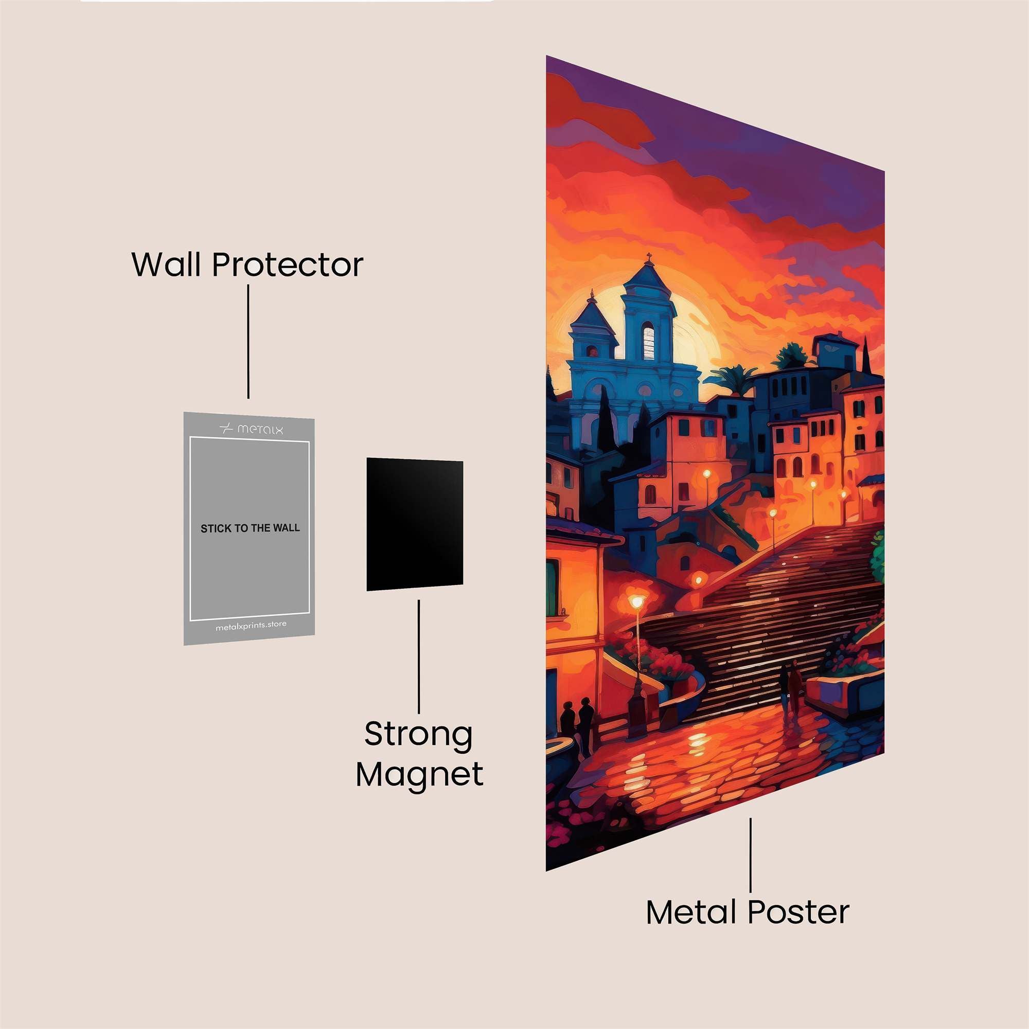 Sunset Serenity Safe Wall Magnetic / M