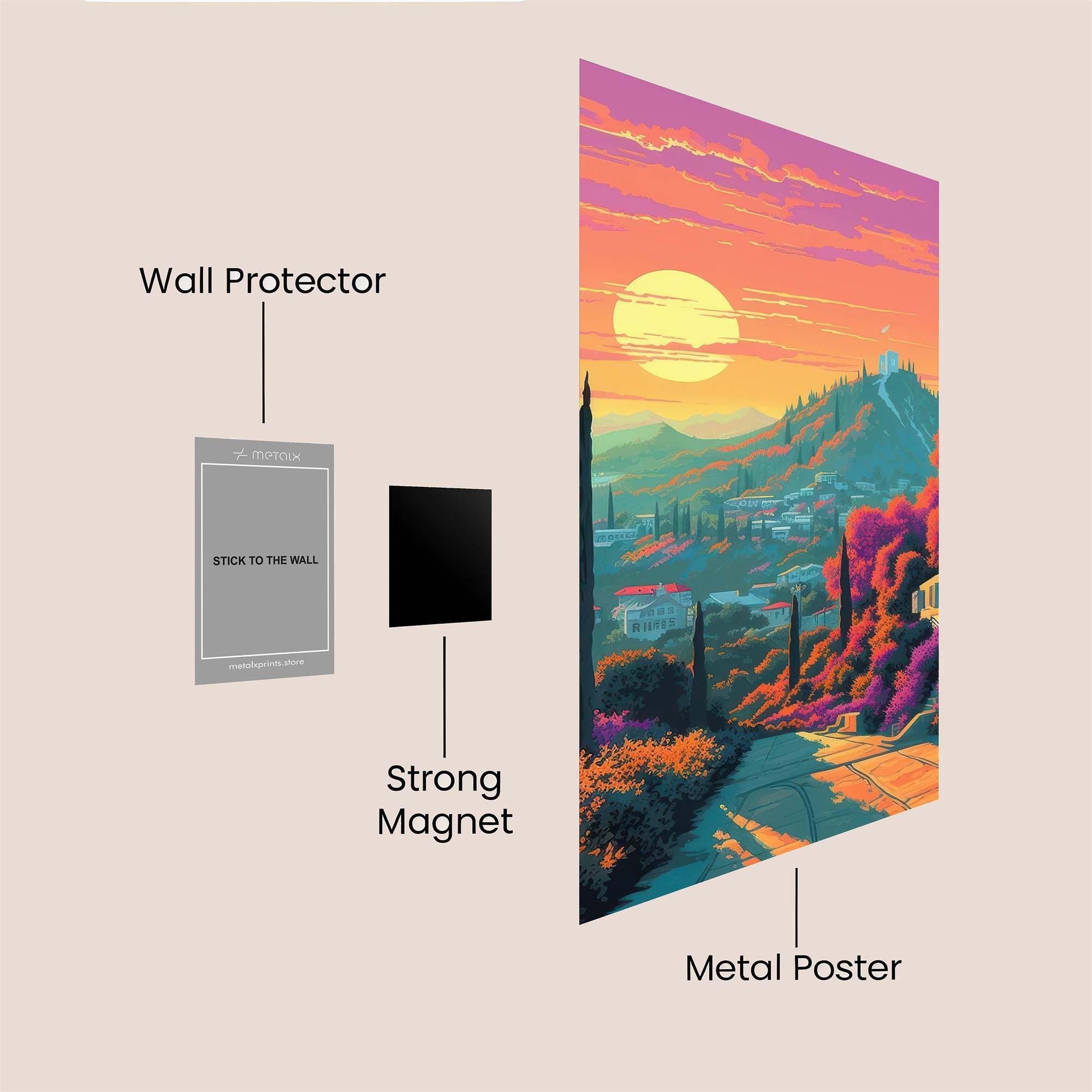 Sunset Serenity Safe Wall Magnetic / M