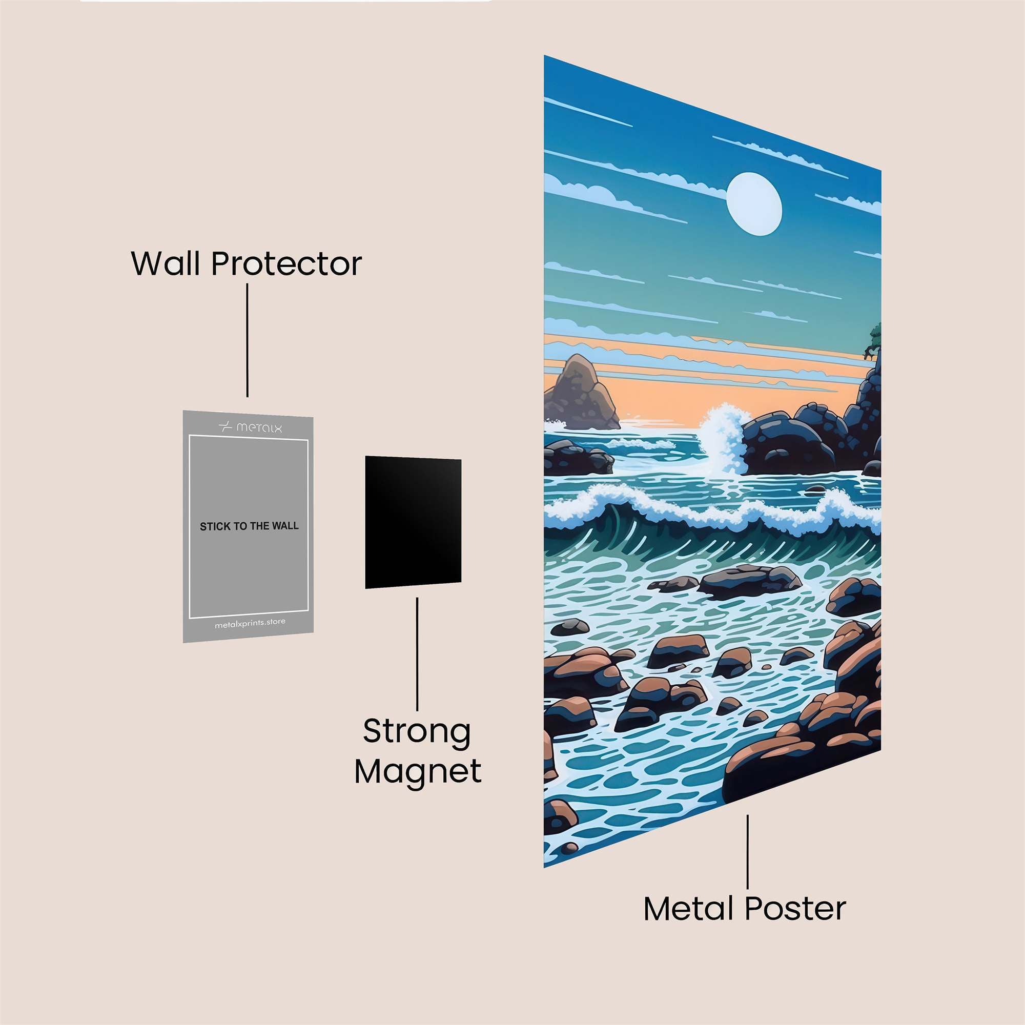 Moonlit Serenity Safe Wall Magnetic / M