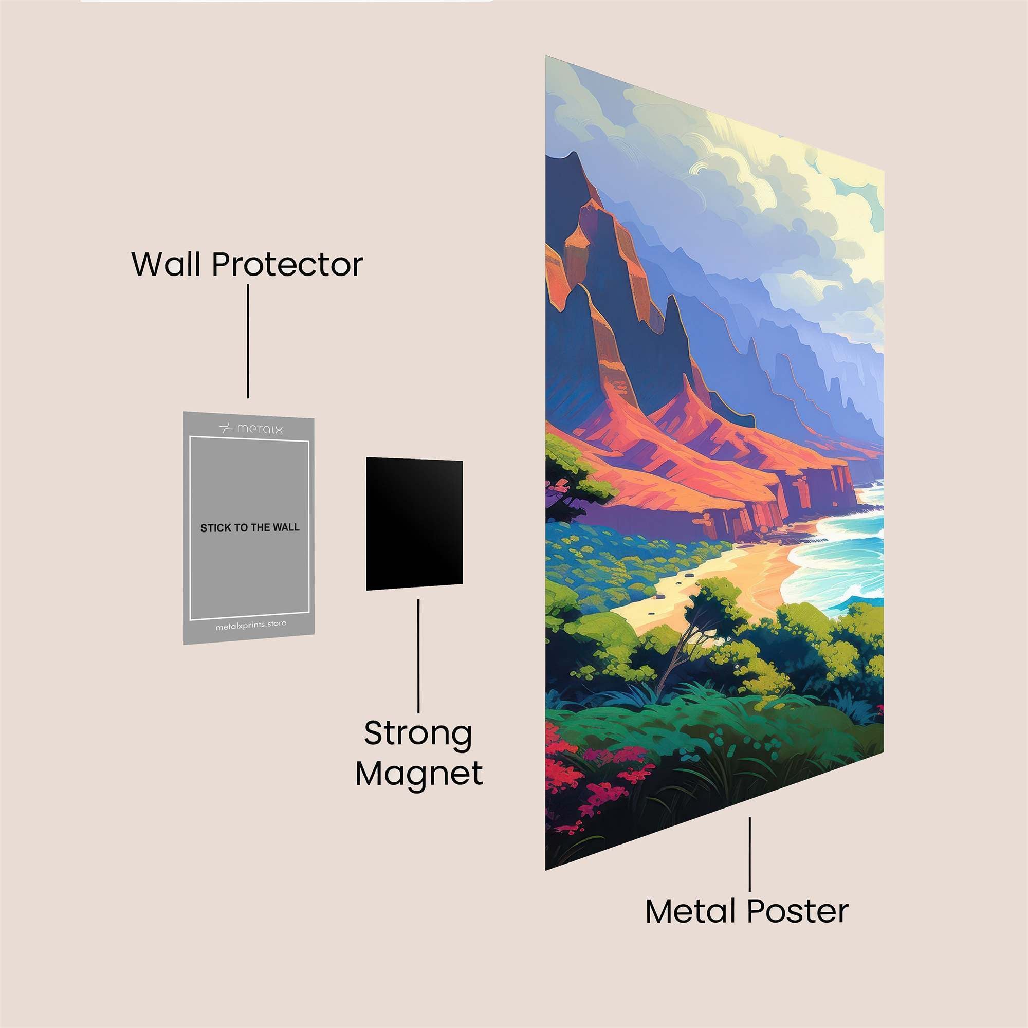 NaPali Serenity Safe Wall Magnetic / M