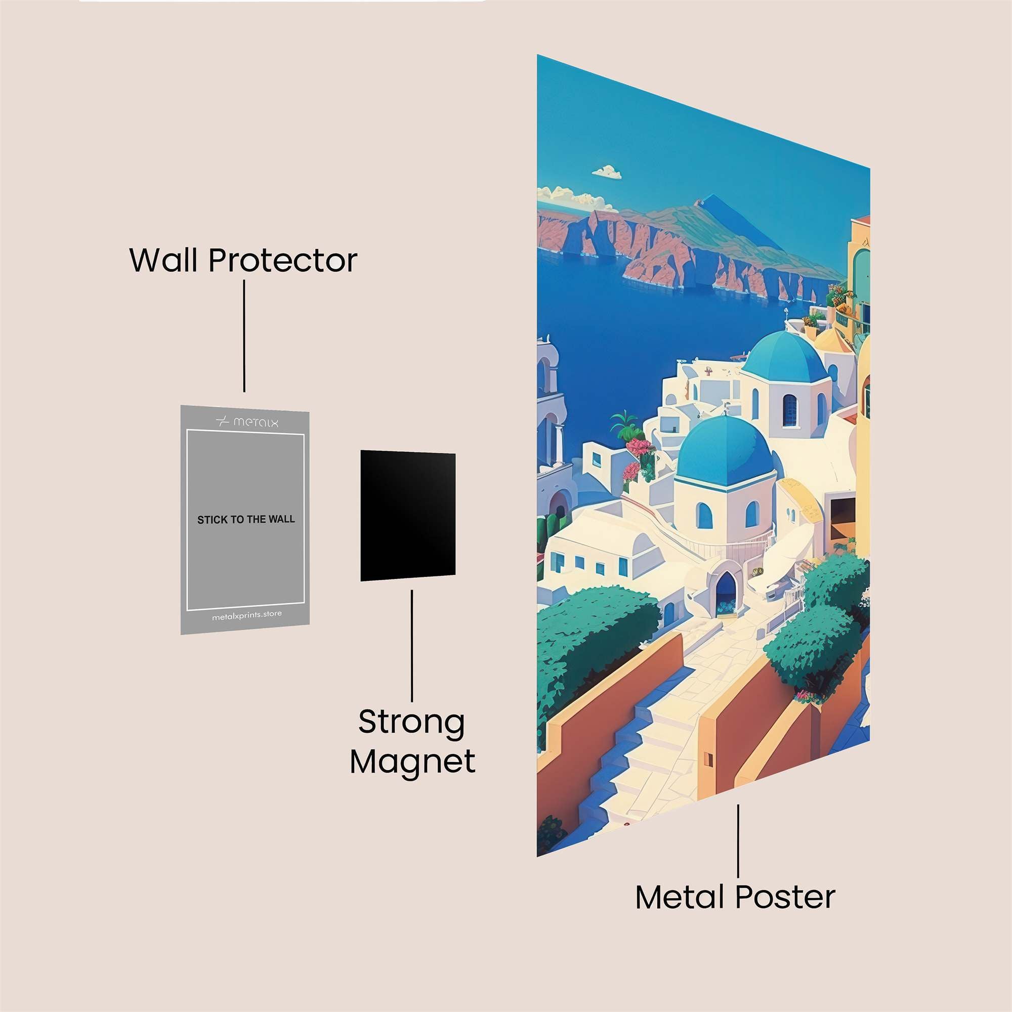Santorini Serenity Safe Wall Magnetic / M