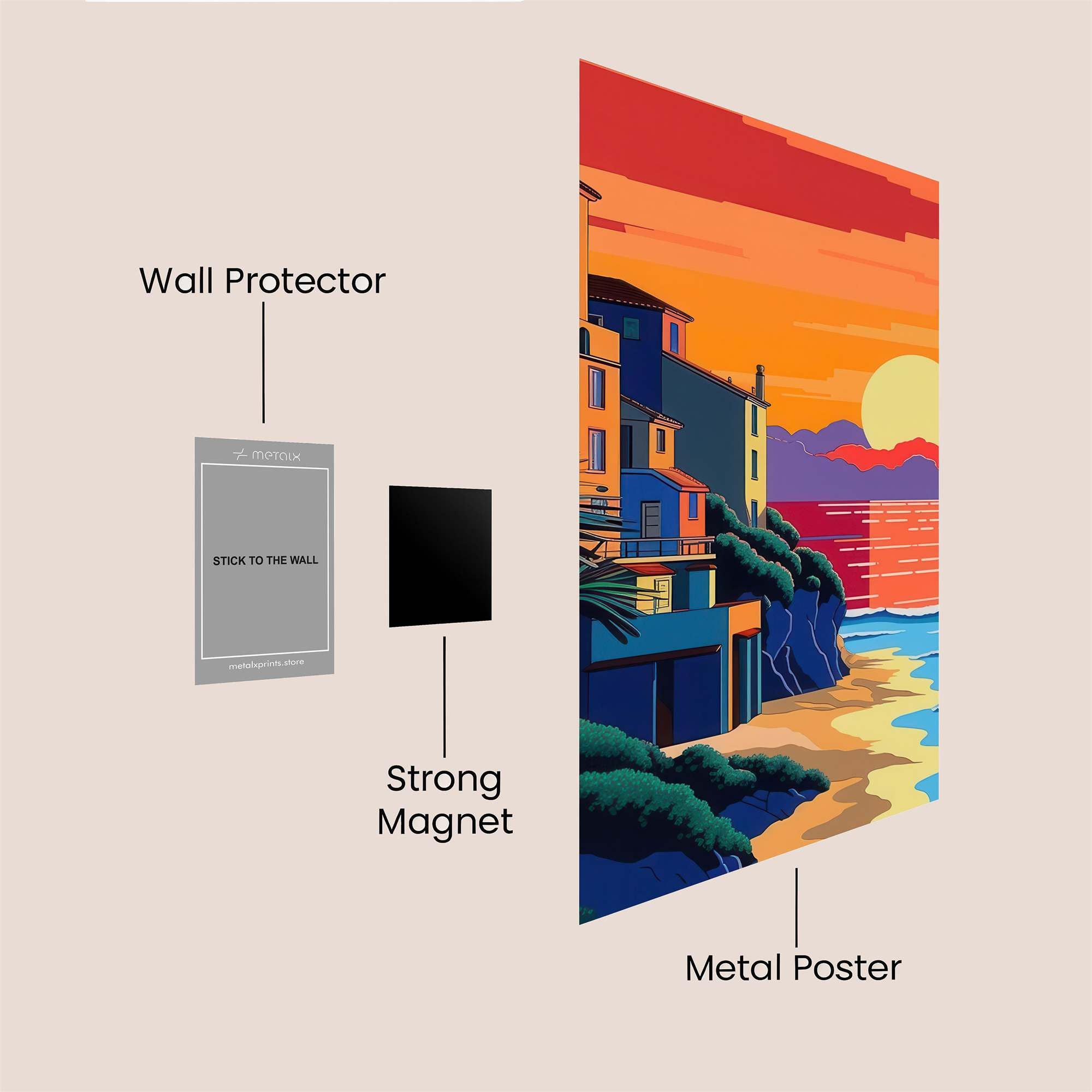 Sunset Serenity Safe Wall Magnetic / M
