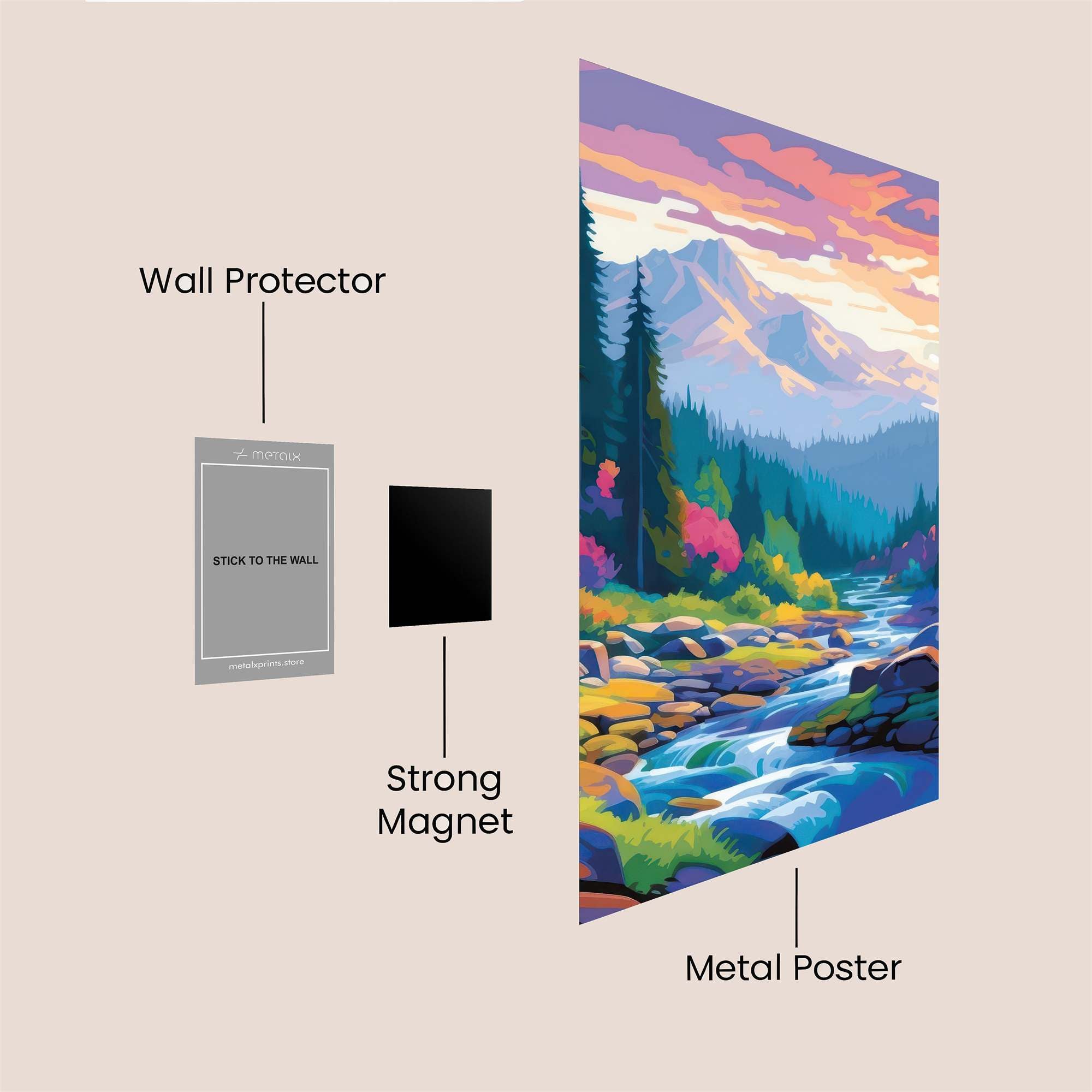Mountain Serenity Safe Wall Magnetic / M